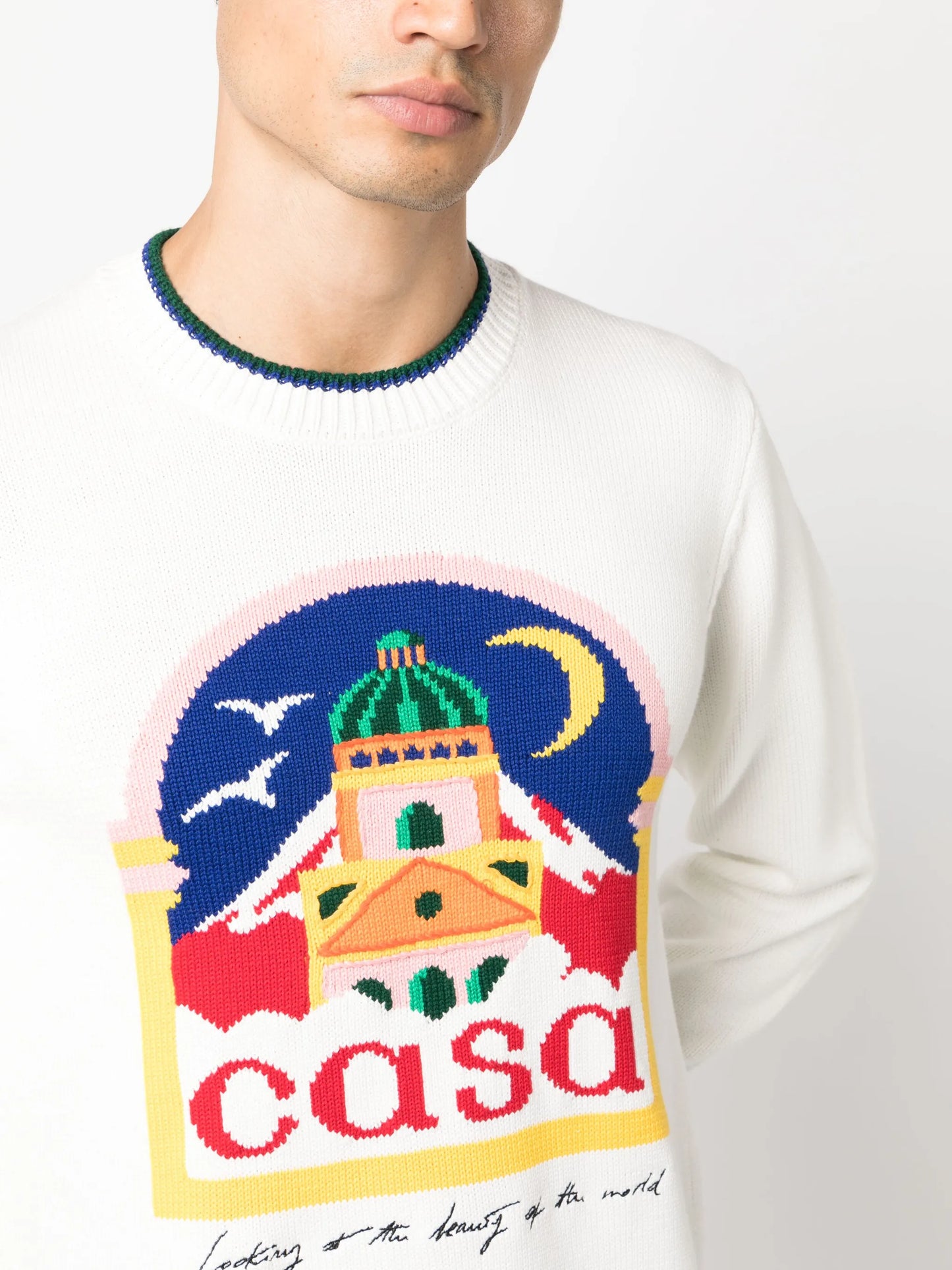 Casa intarsia-knit jumper
