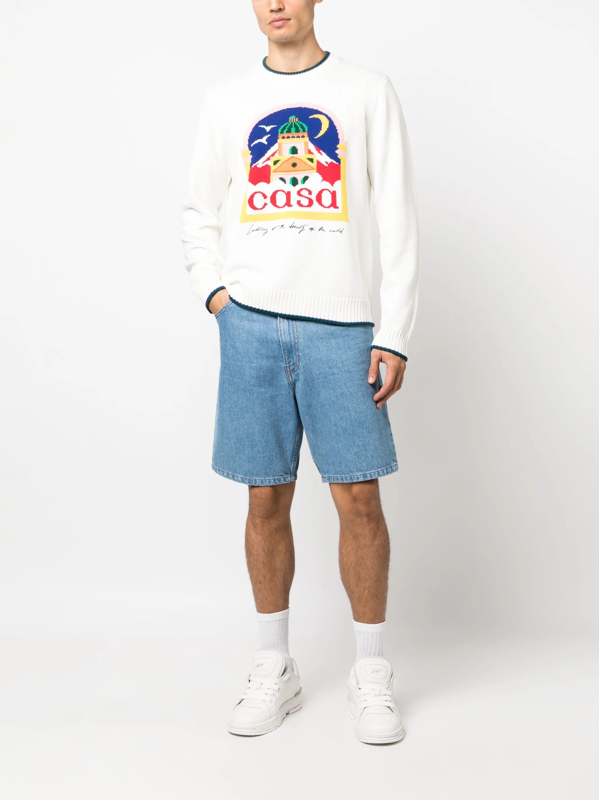 Casa intarsia-knit jumper