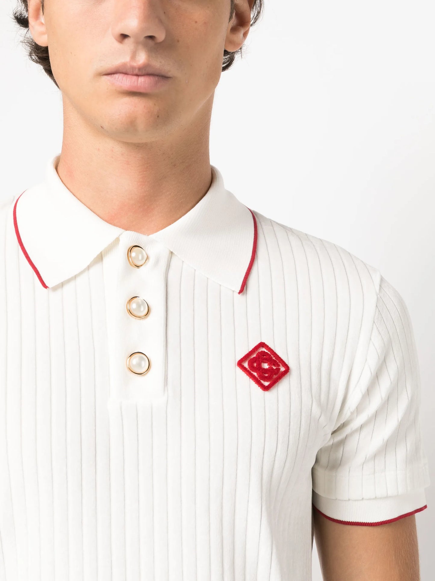 knitted polo top