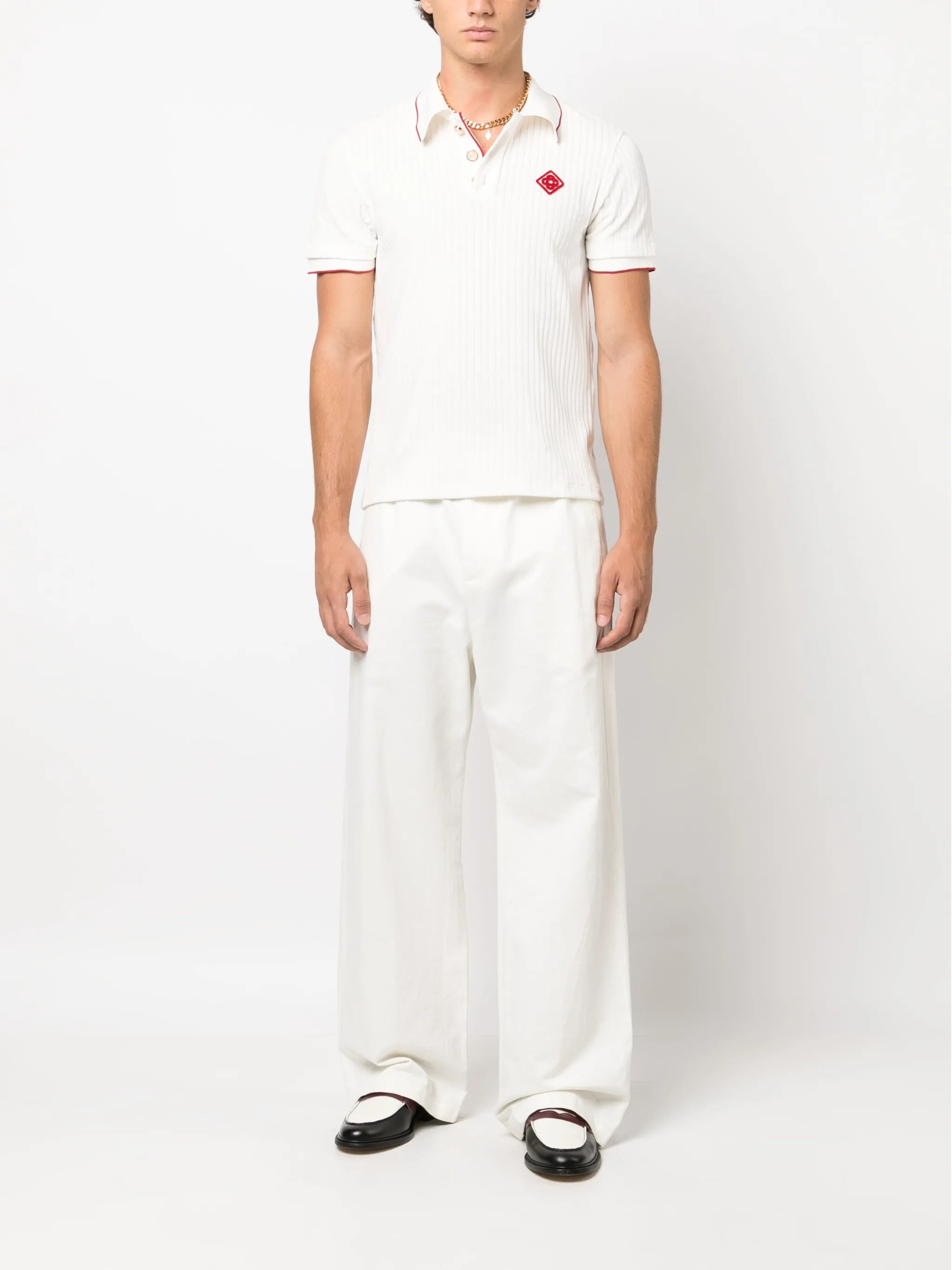 knitted polo top