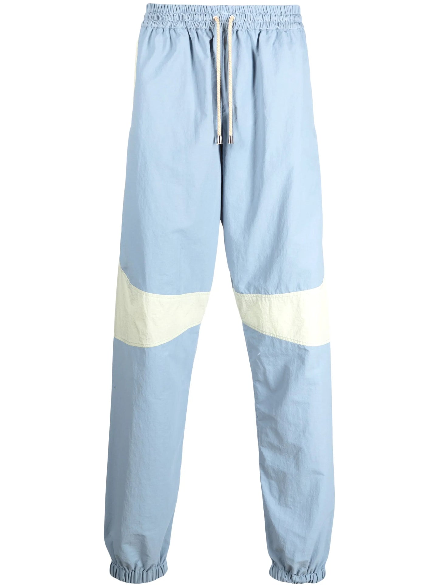 contrasting-panel drawstring track pant