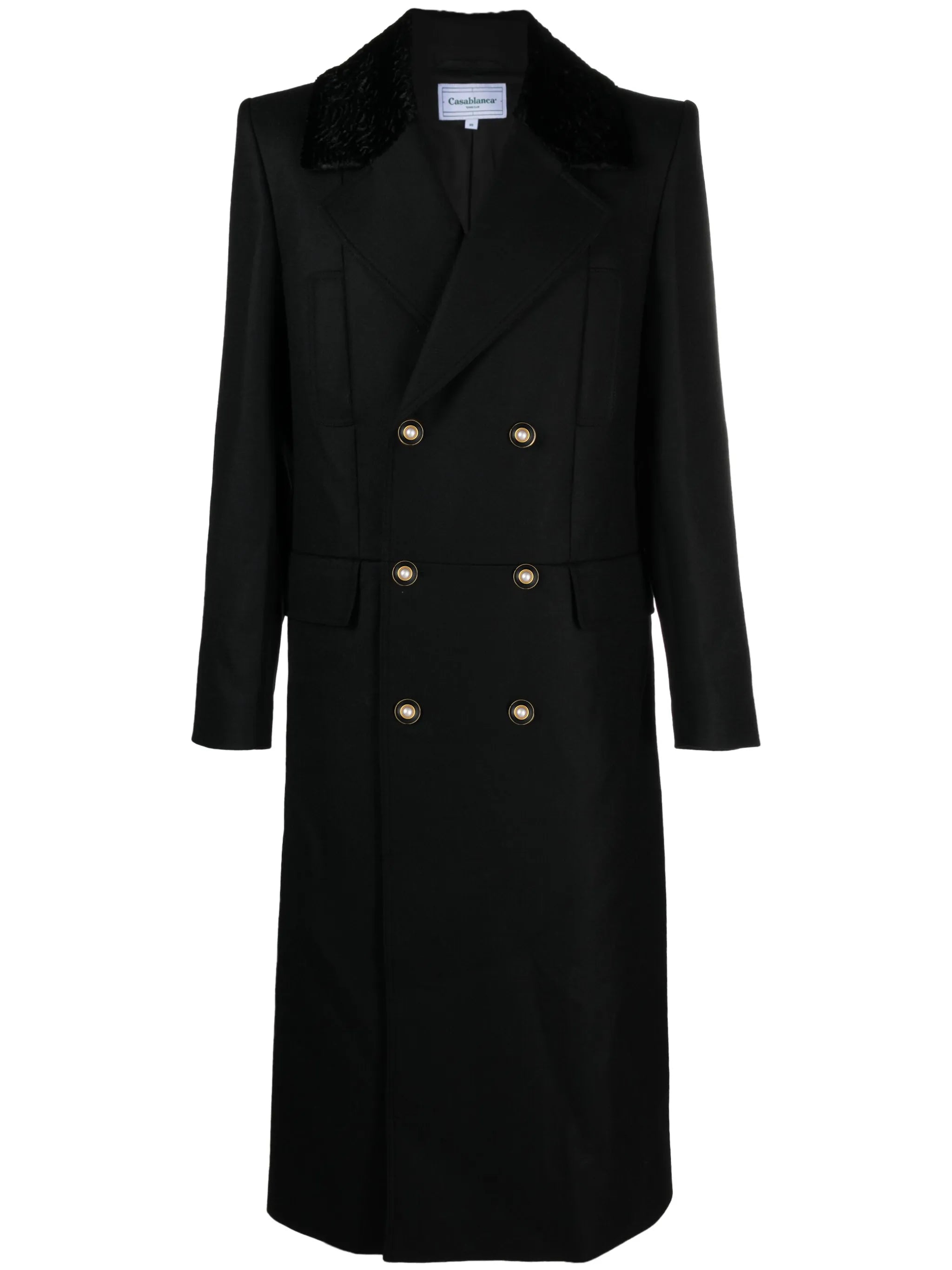 double-breasted wool coat