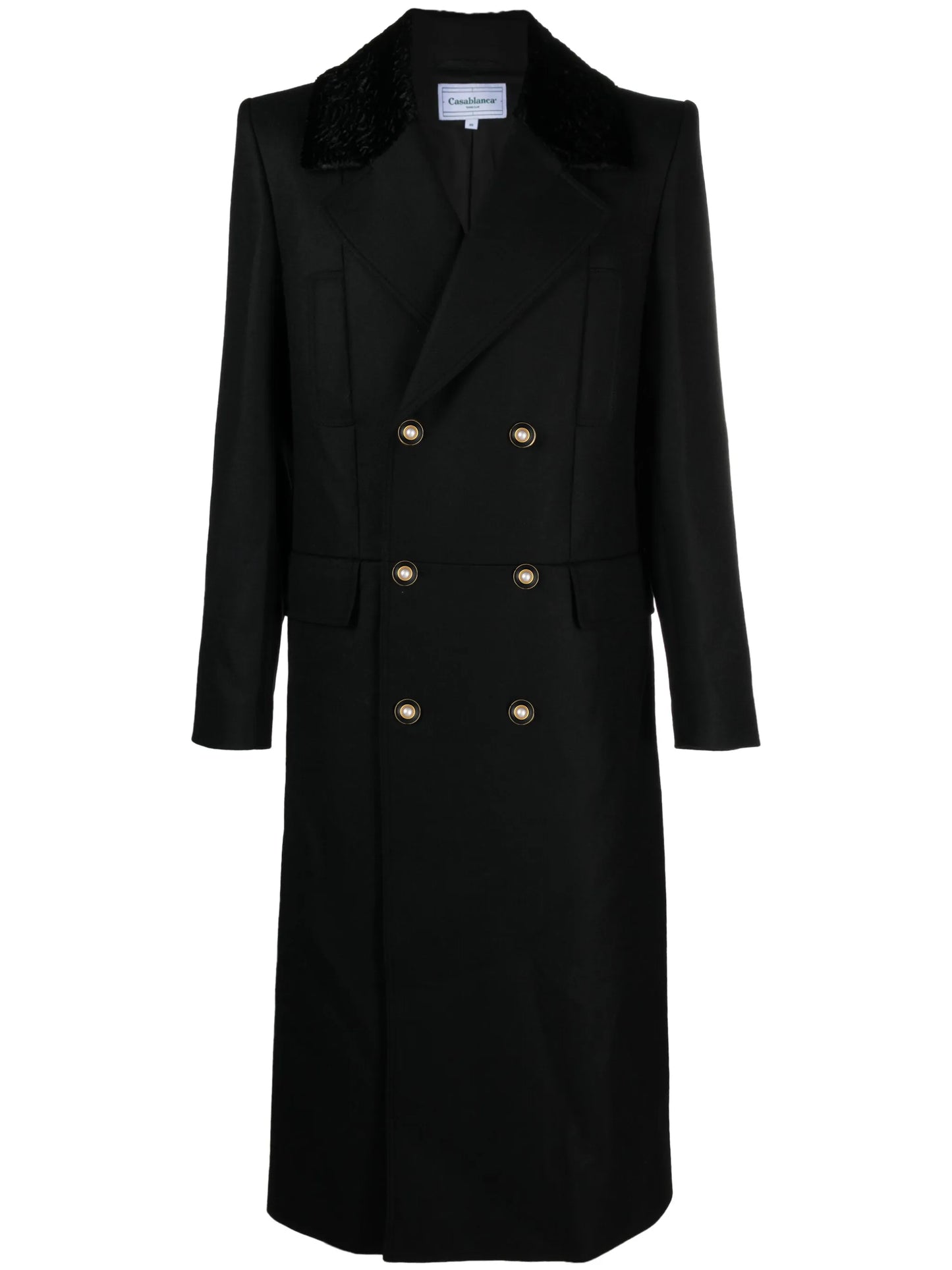 double-breasted wool coat
