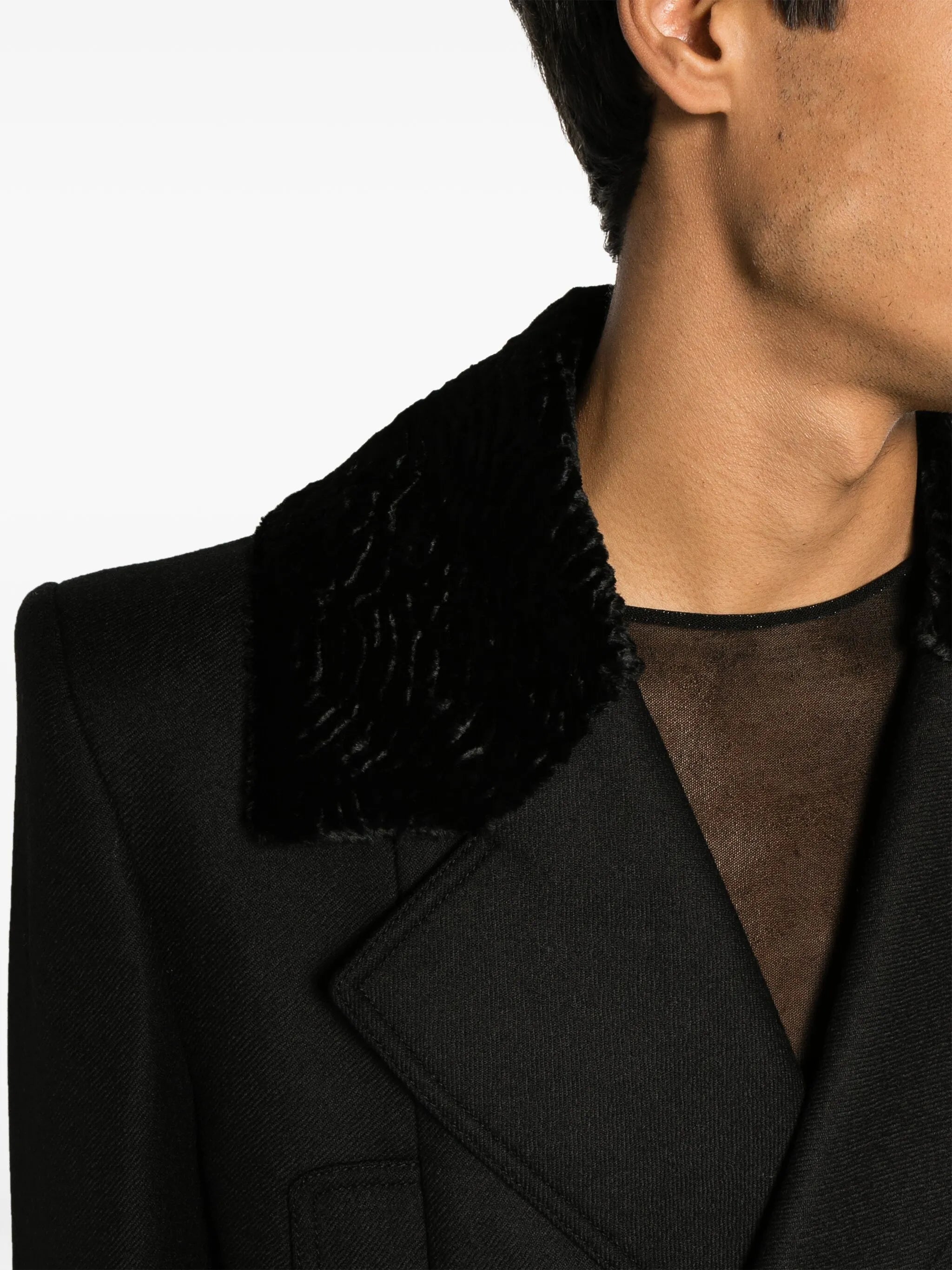 double-breasted wool coat