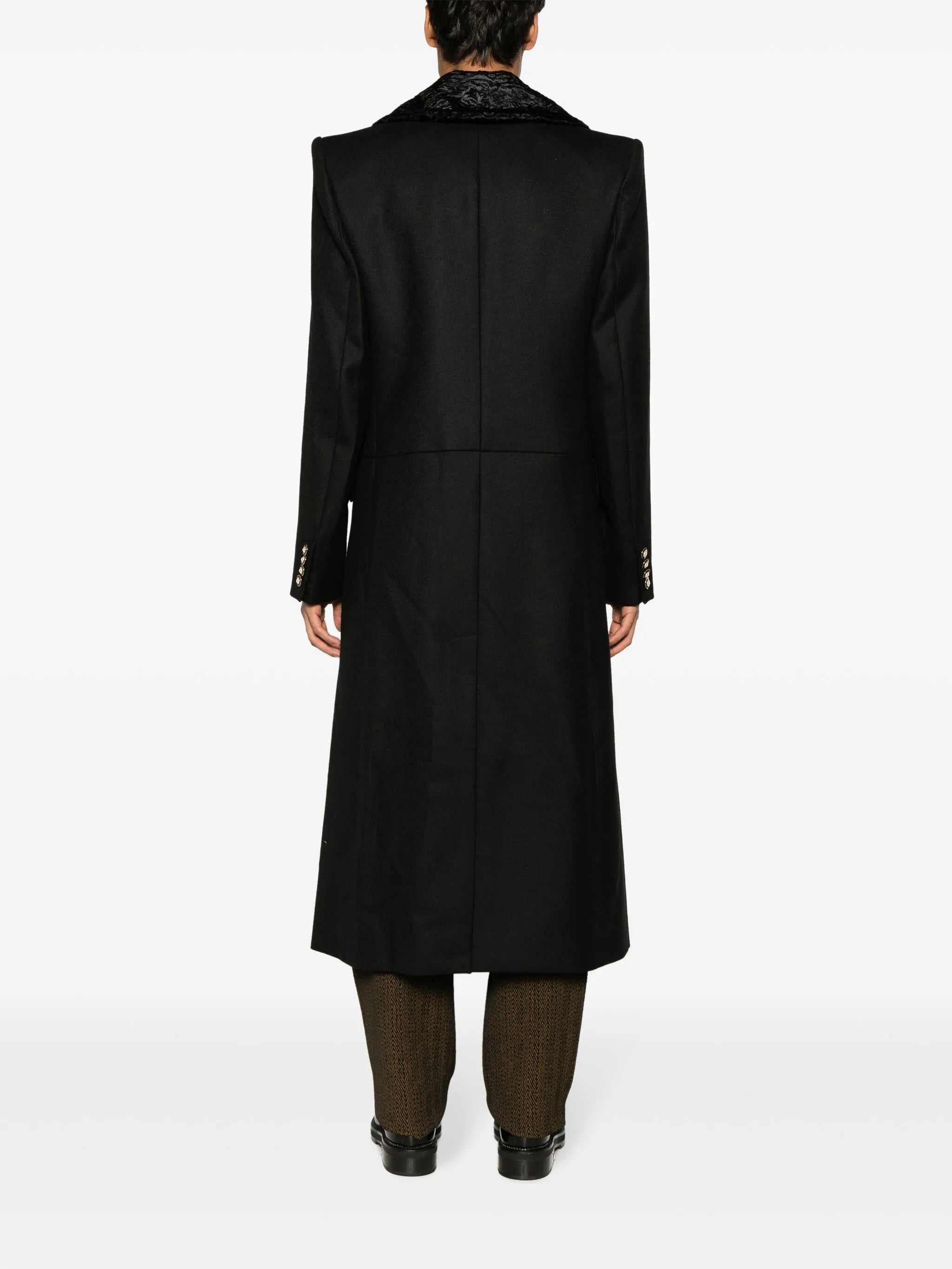 double-breasted wool coat
