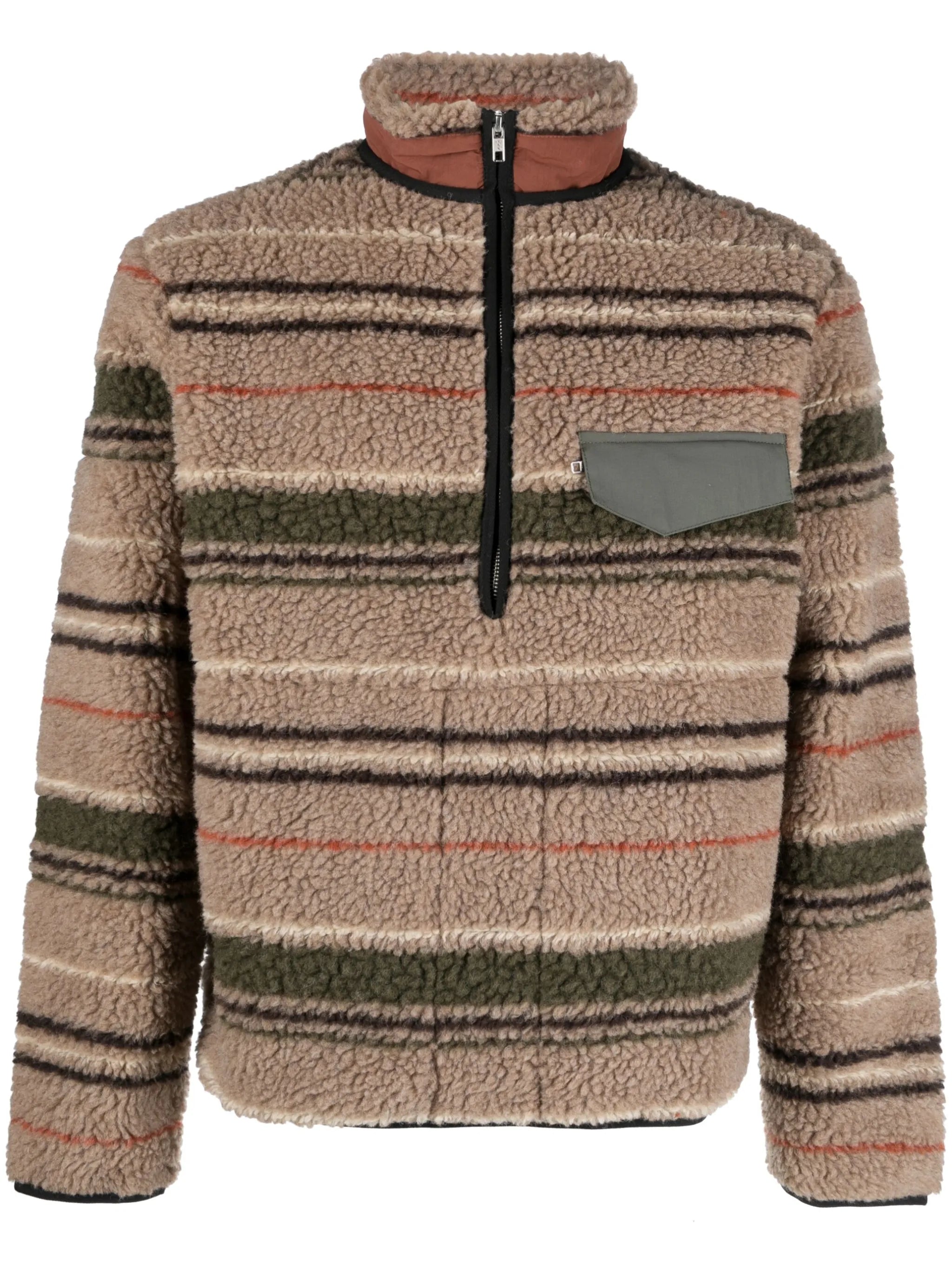 Thjorsar striped fleece-texture jumper