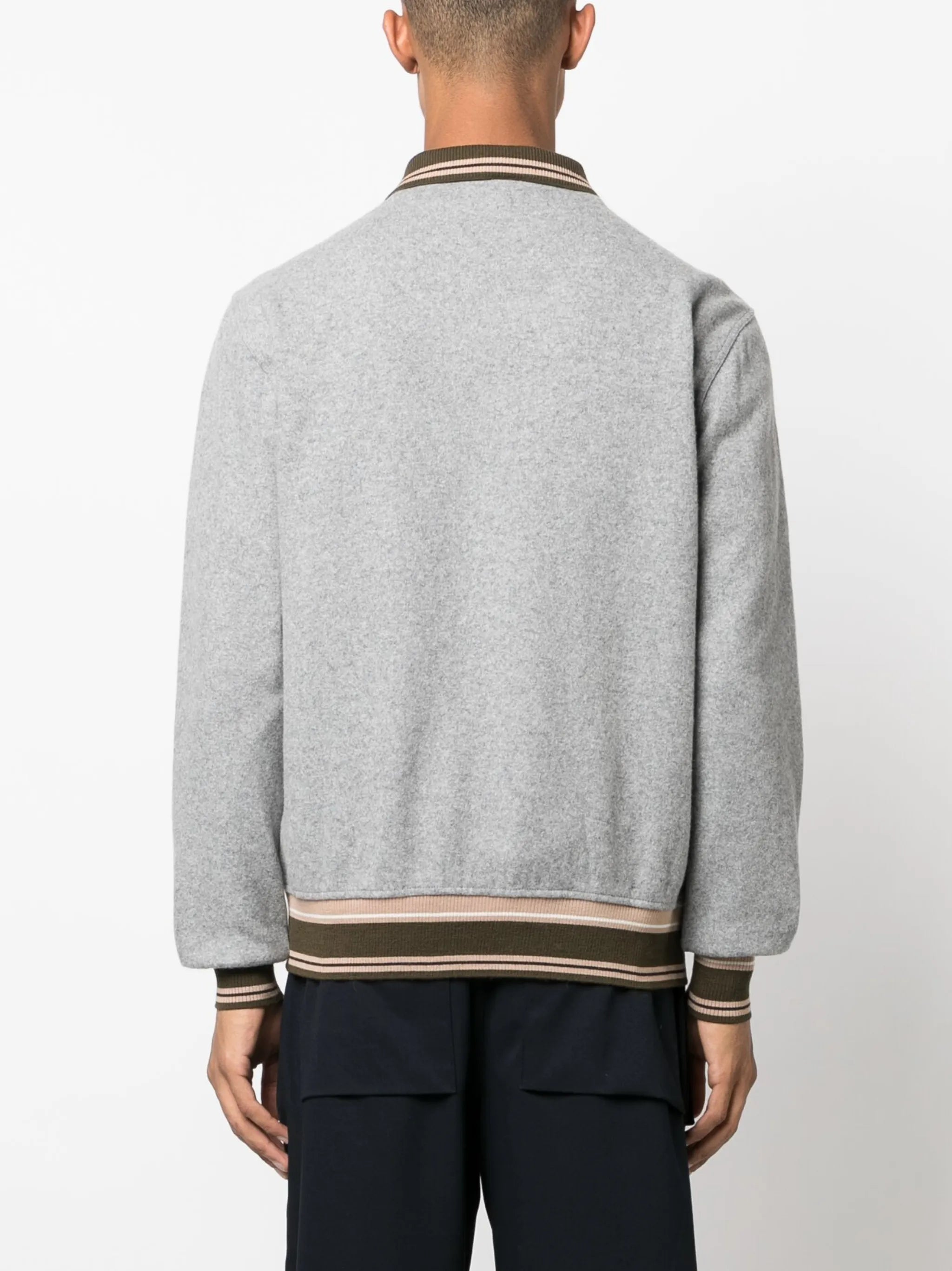 Ferming mélange-effect knitted polo shirt