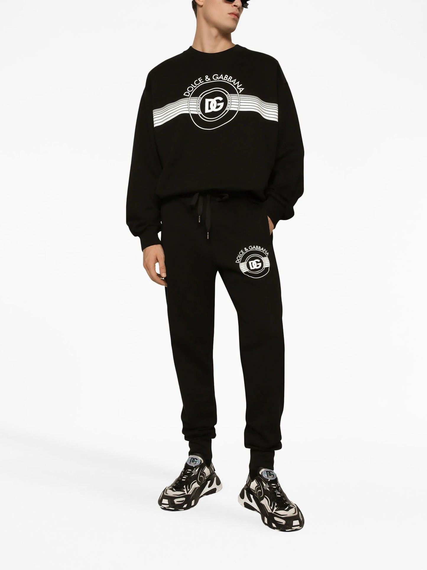 logo-print long-sleeved cotton sweatshirt