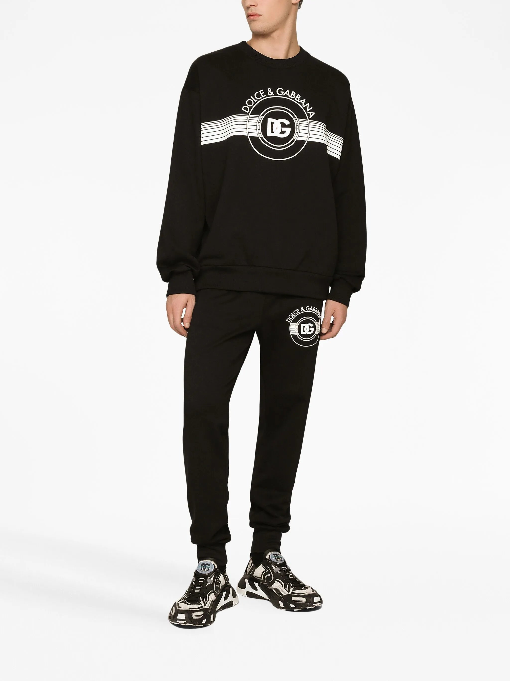 logo-print long-sleeved cotton sweatshirt