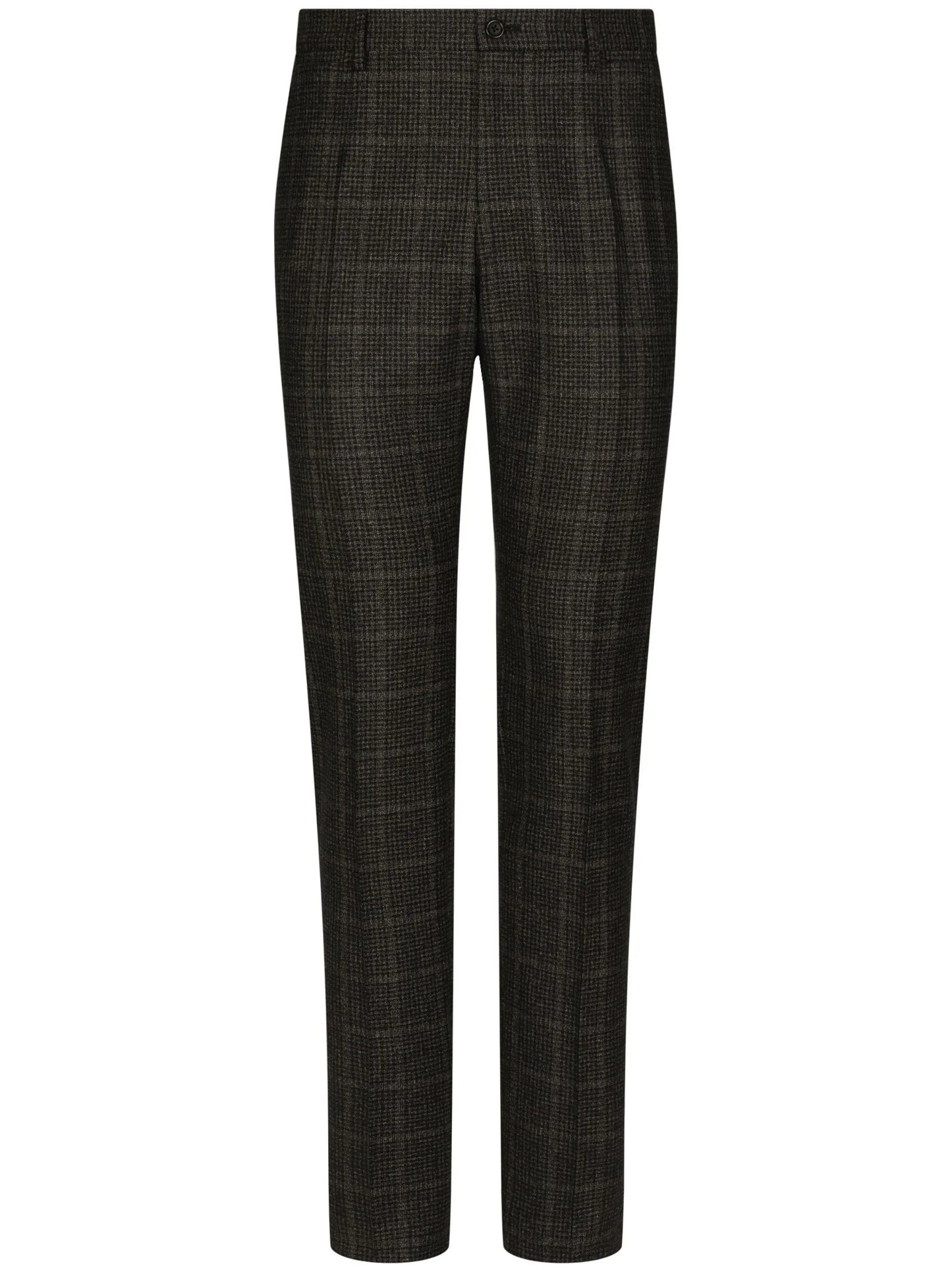 plaid-check tailored trousers