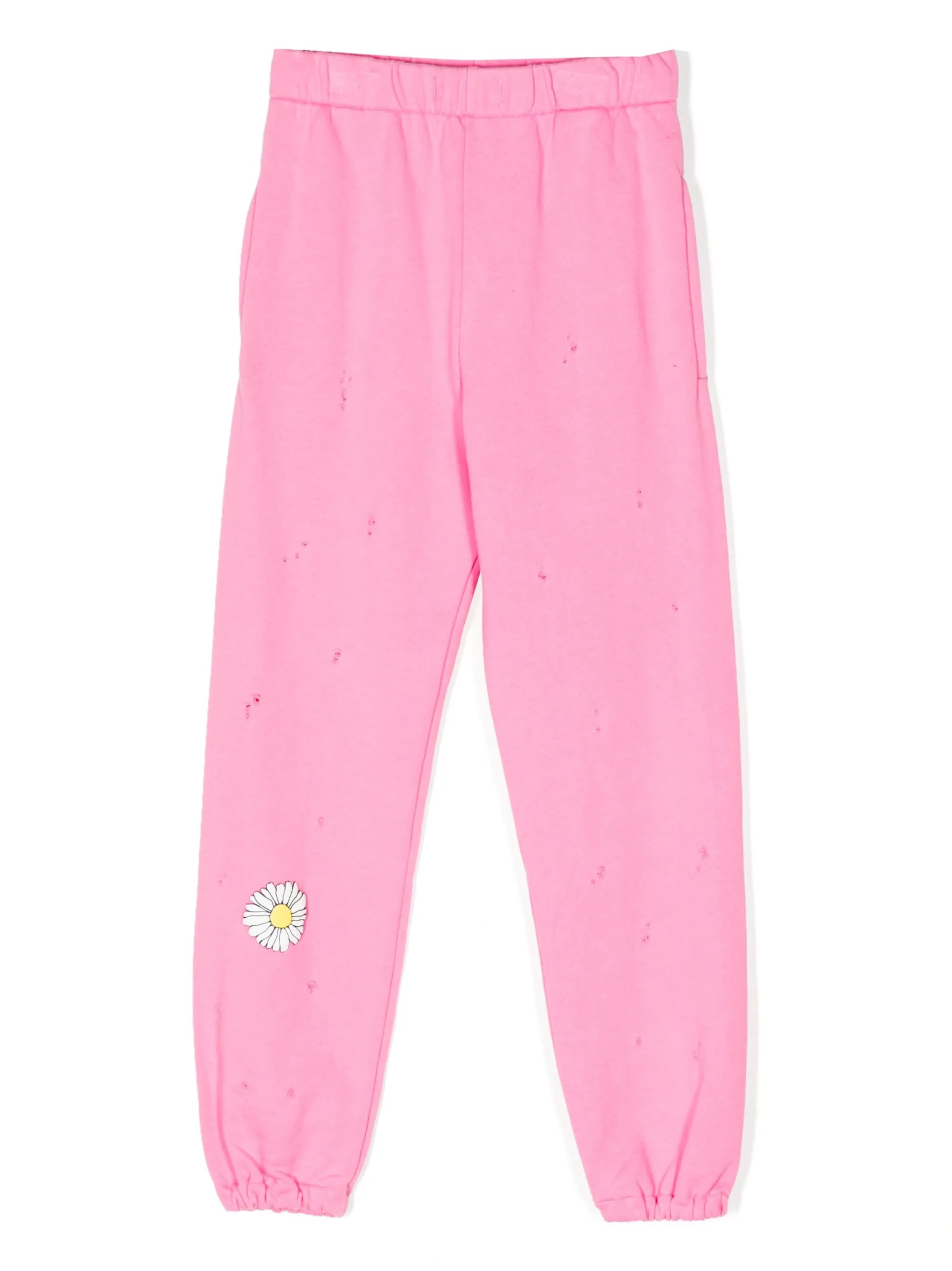 floral-print cotton track pants