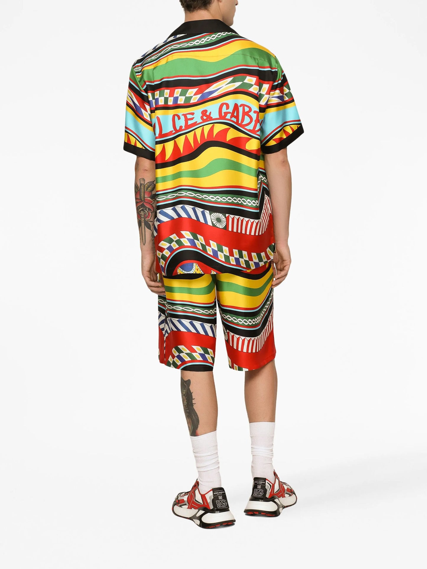 Carreto-print silk bermuda shorts
