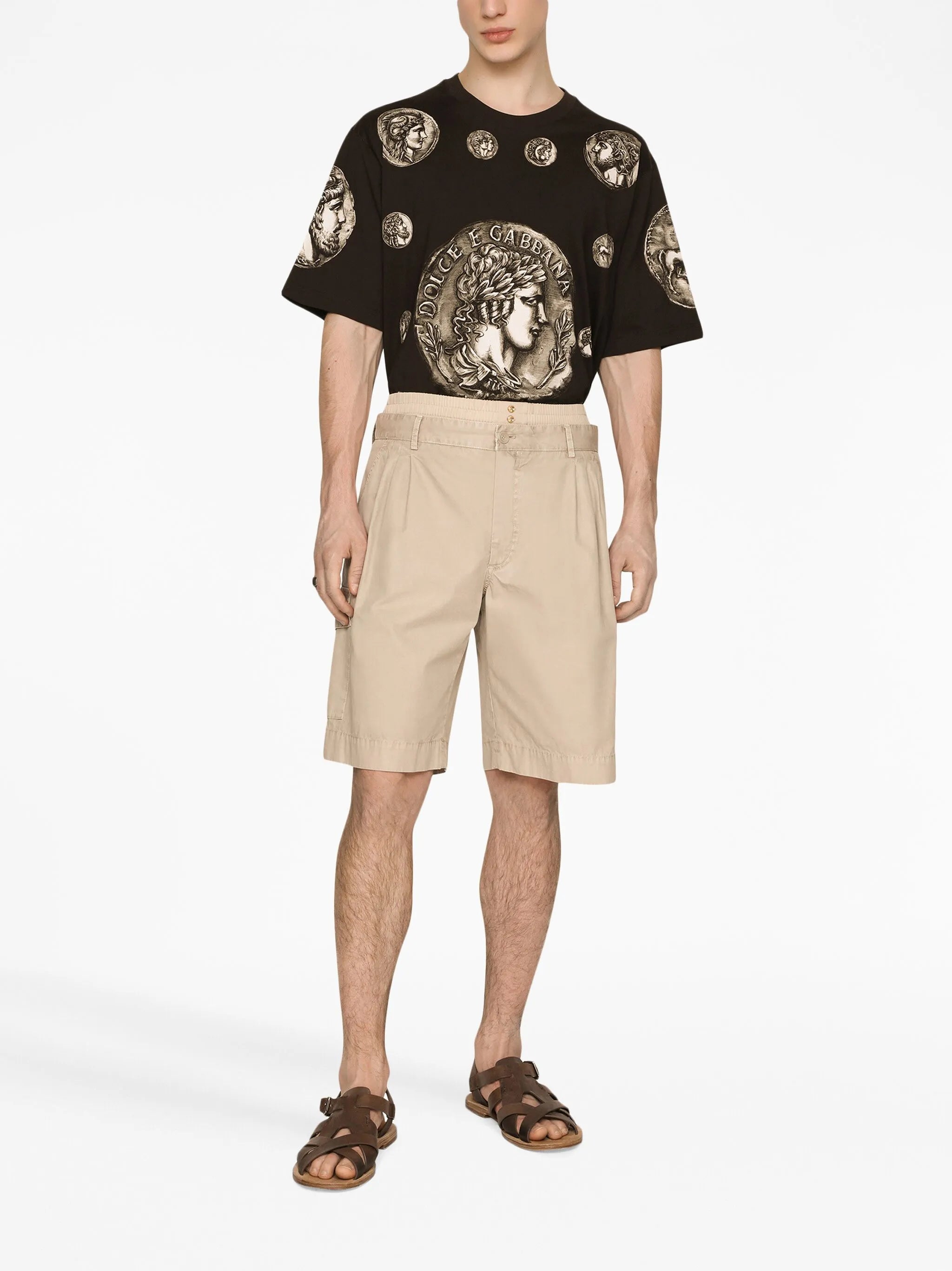 high-waisted cargo shorts