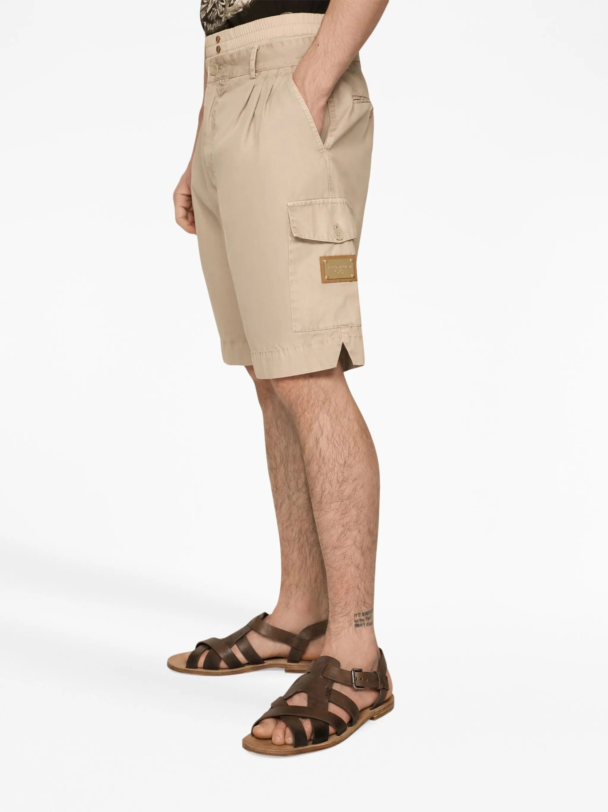 high-waisted cargo shorts
