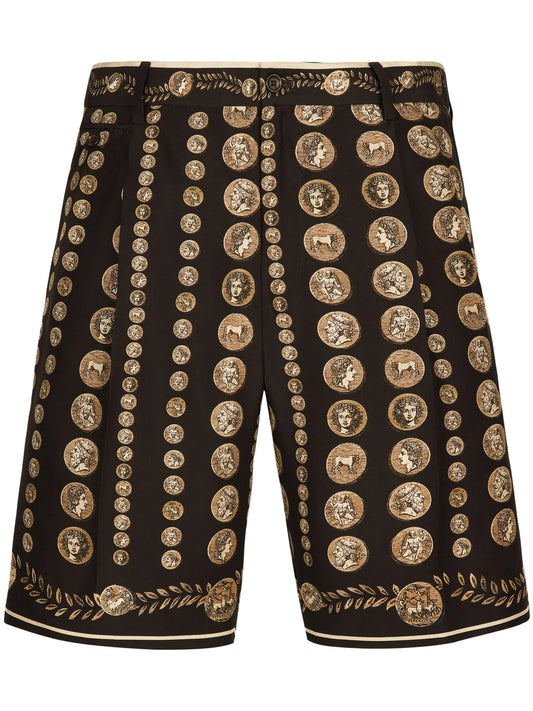 motif-print bermuda shorts