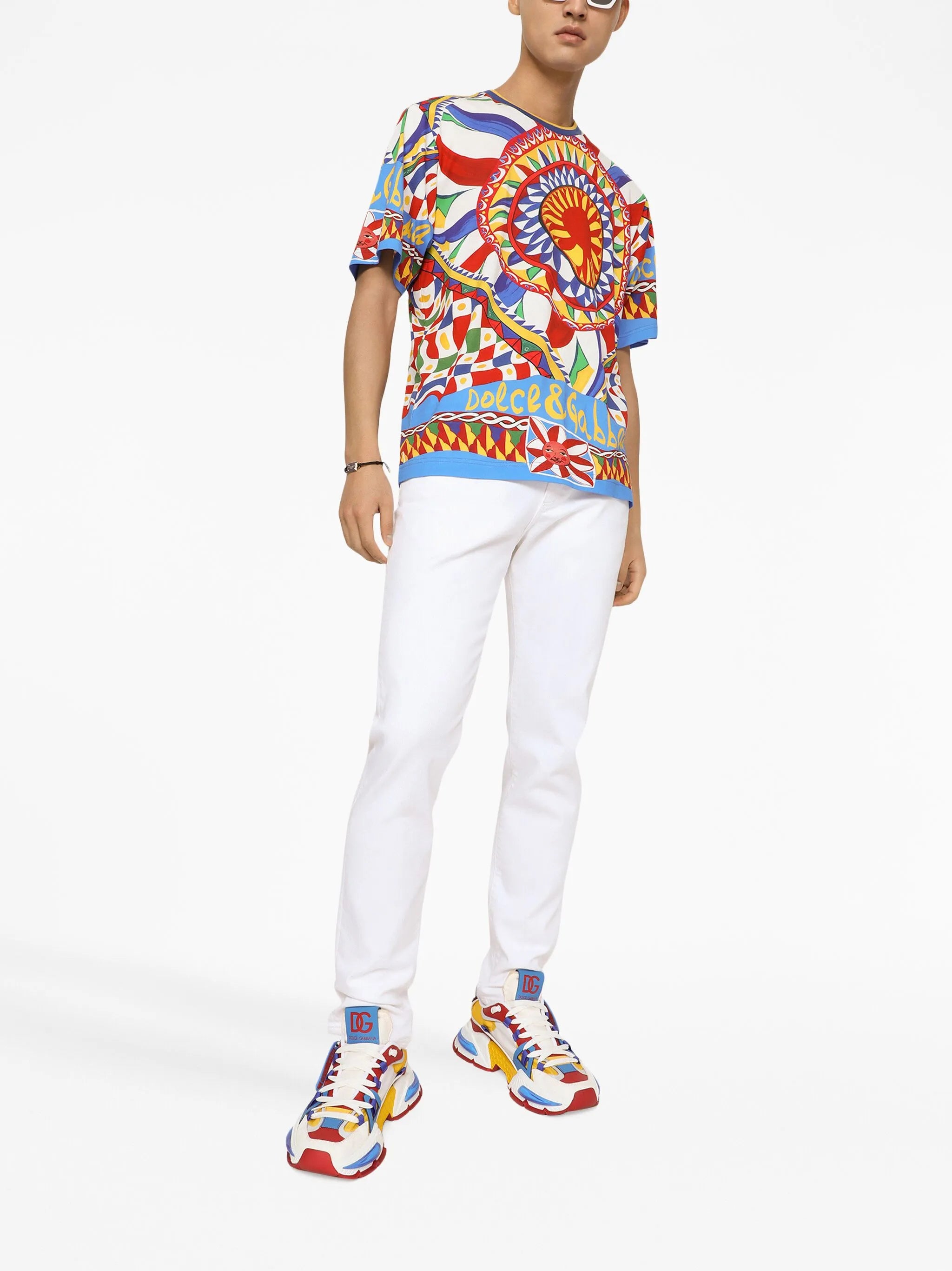 logo-plaque slim-cut jeans