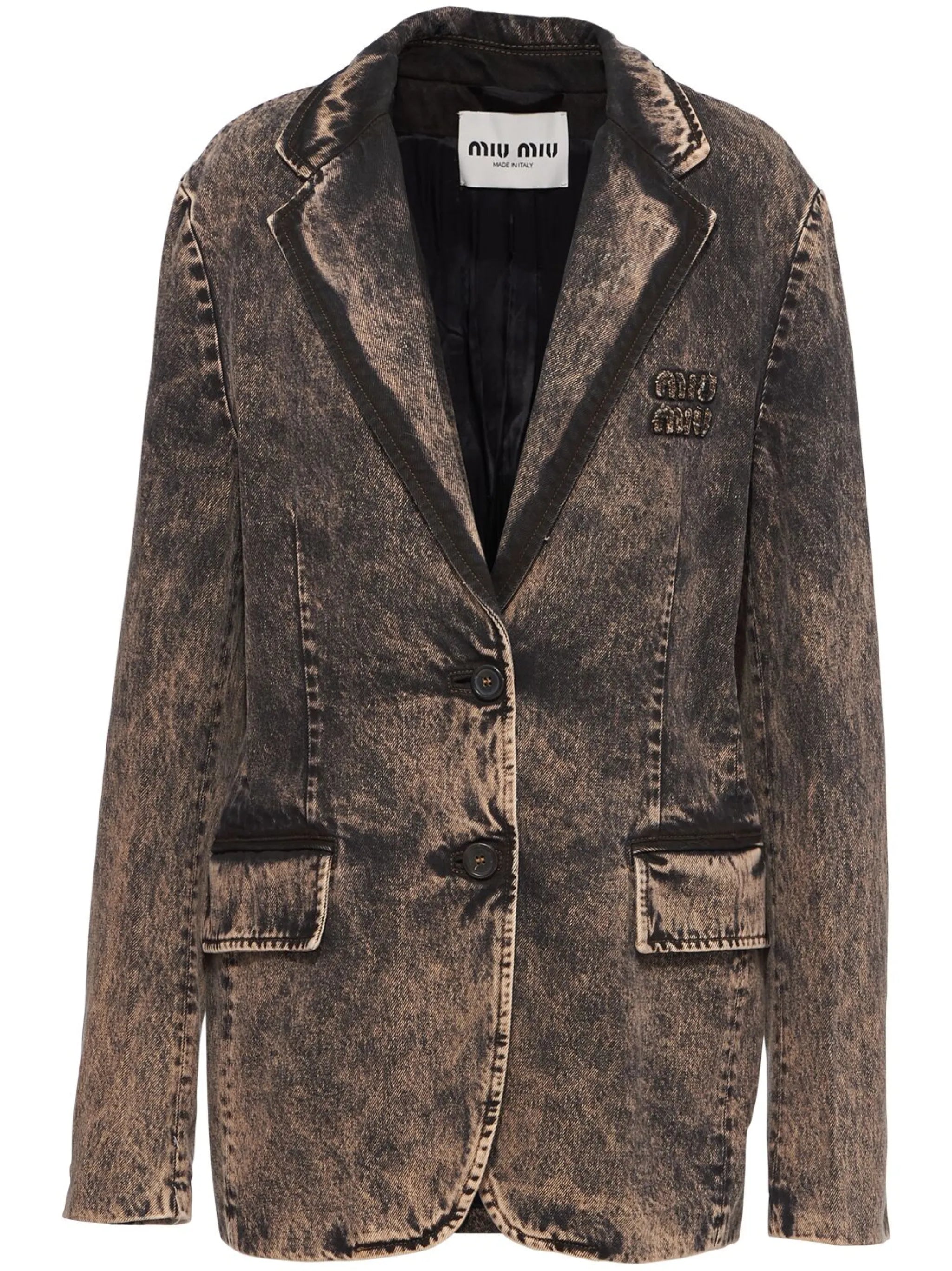 stonewashed denim blazer