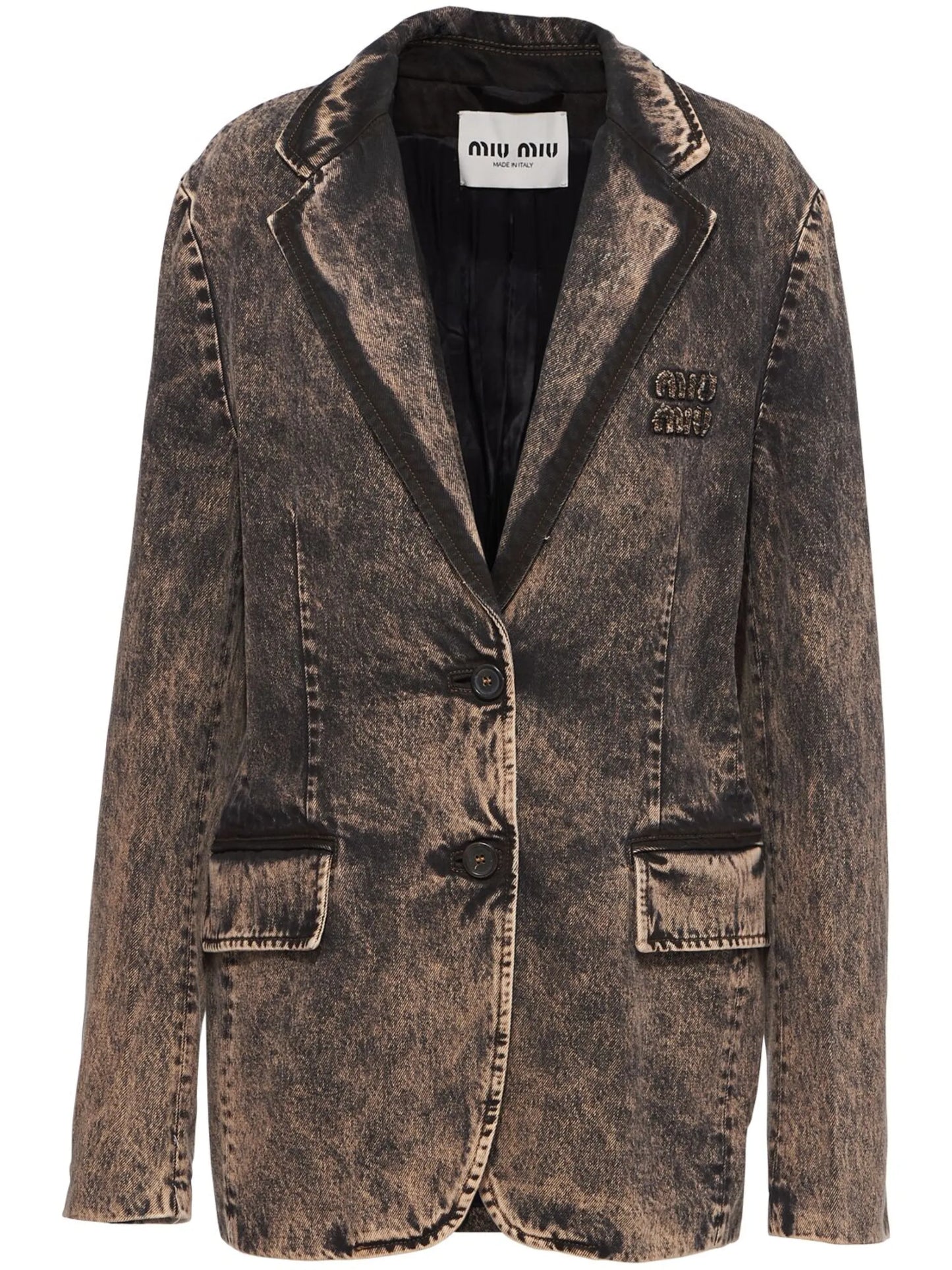 stonewashed denim blazer