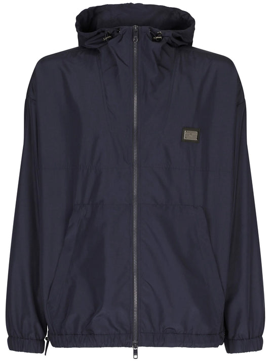 logo-plaque zip-fastening jacket