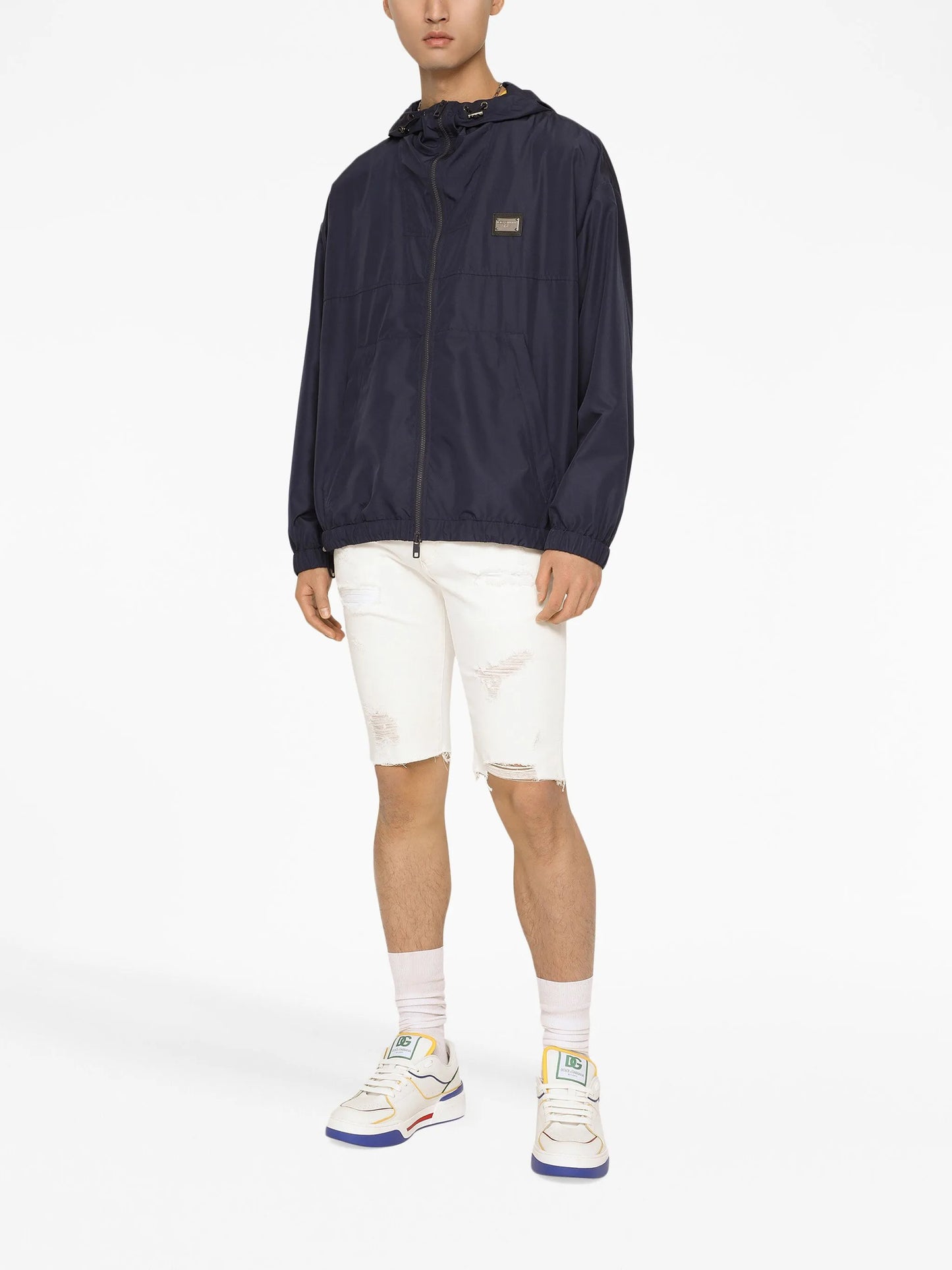 logo-plaque zip-fastening jacket