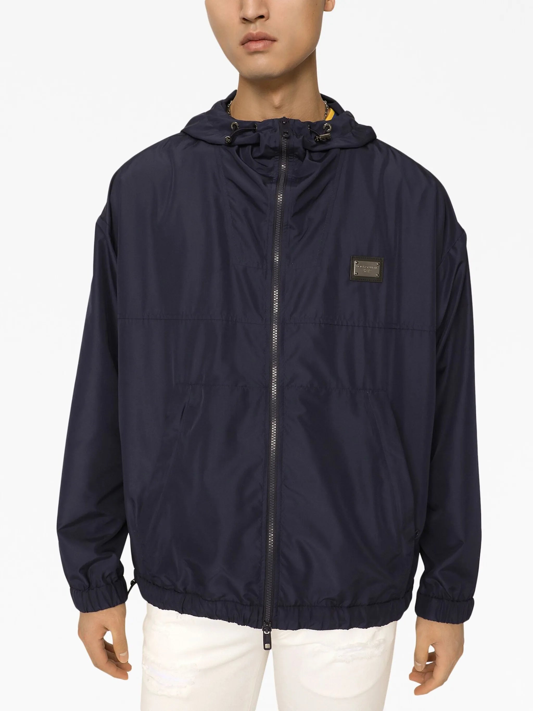 logo-plaque zip-fastening jacket