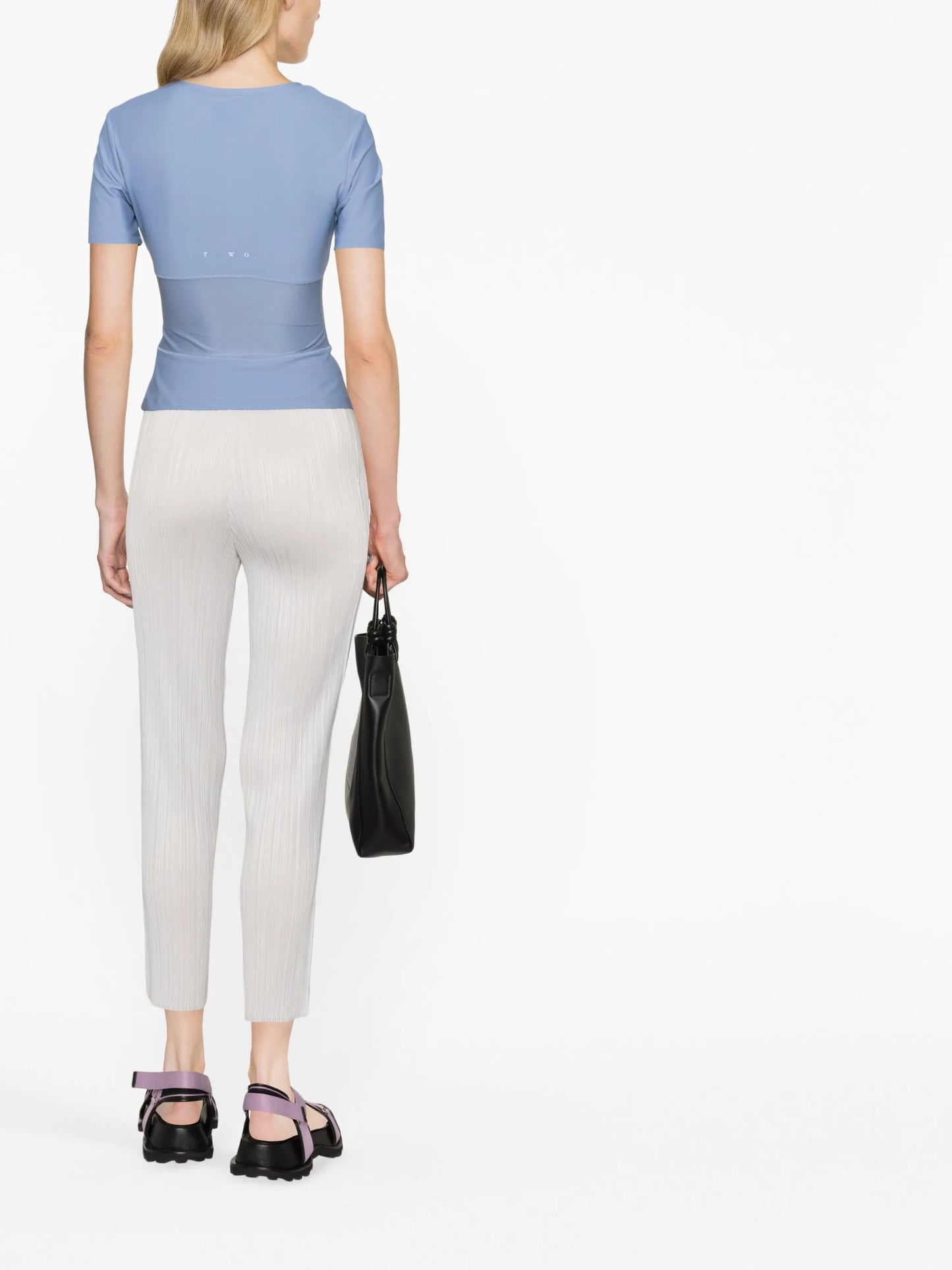 plissé cropped trousers