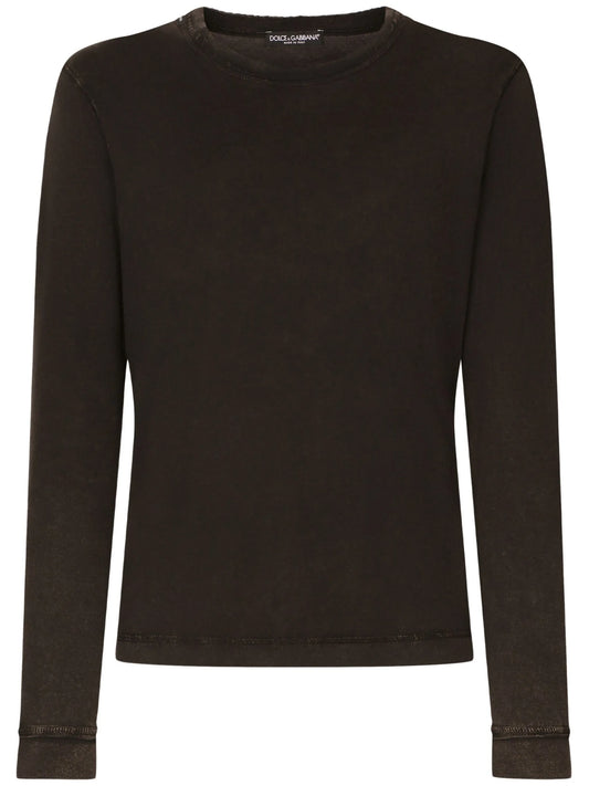 crew-neck cotton sweatshirt