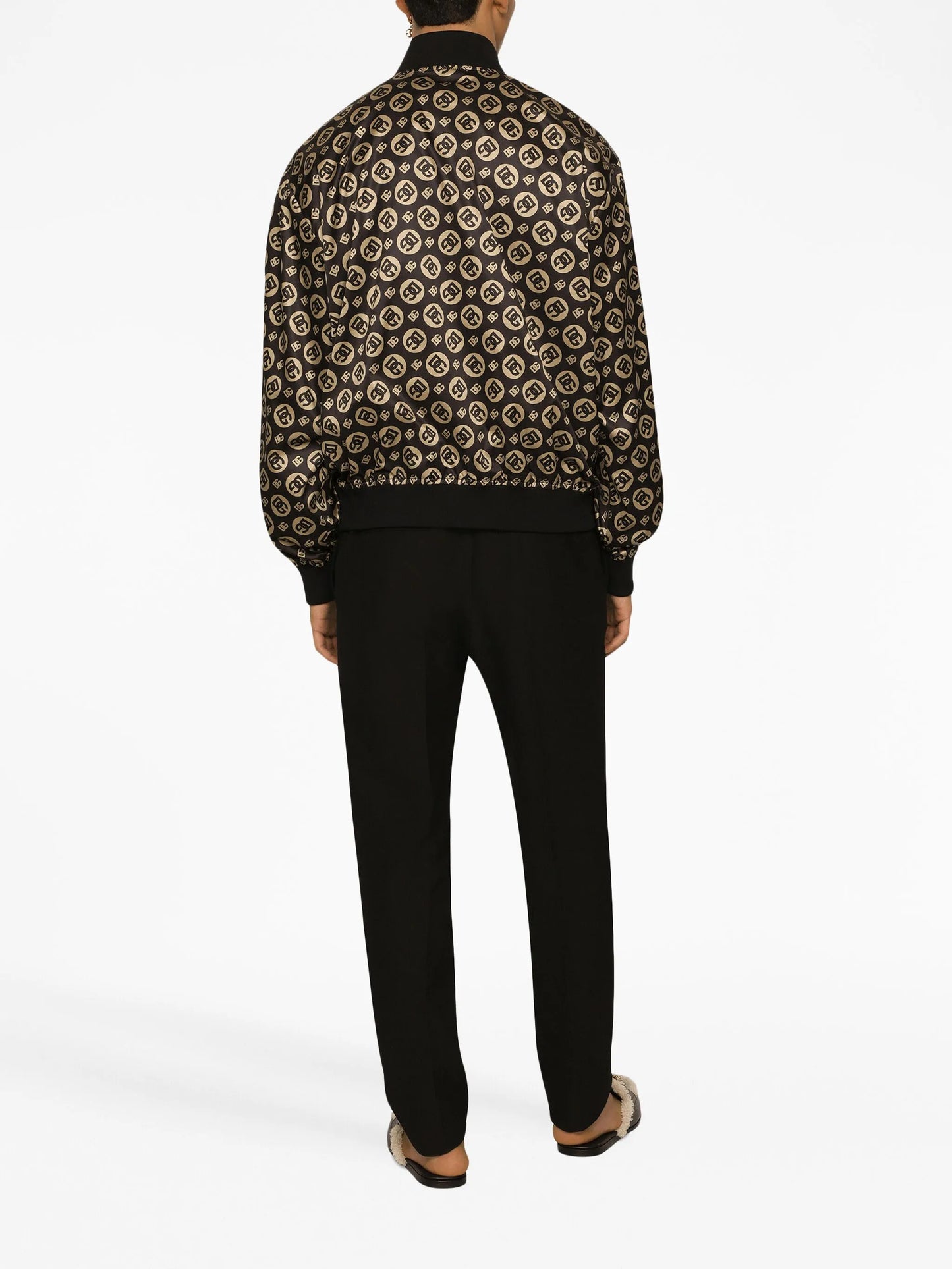 logo-print bomber jacket