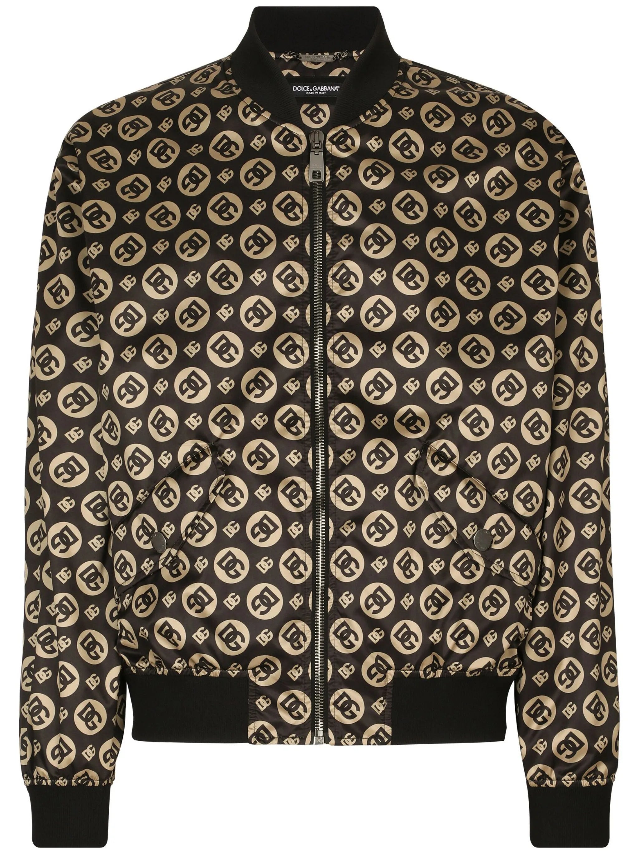 logo-print bomber jacket