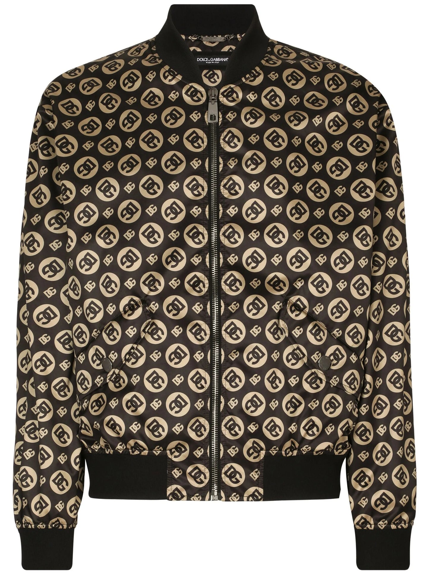 logo-print bomber jacket