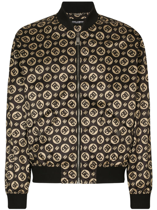 logo-print bomber jacket