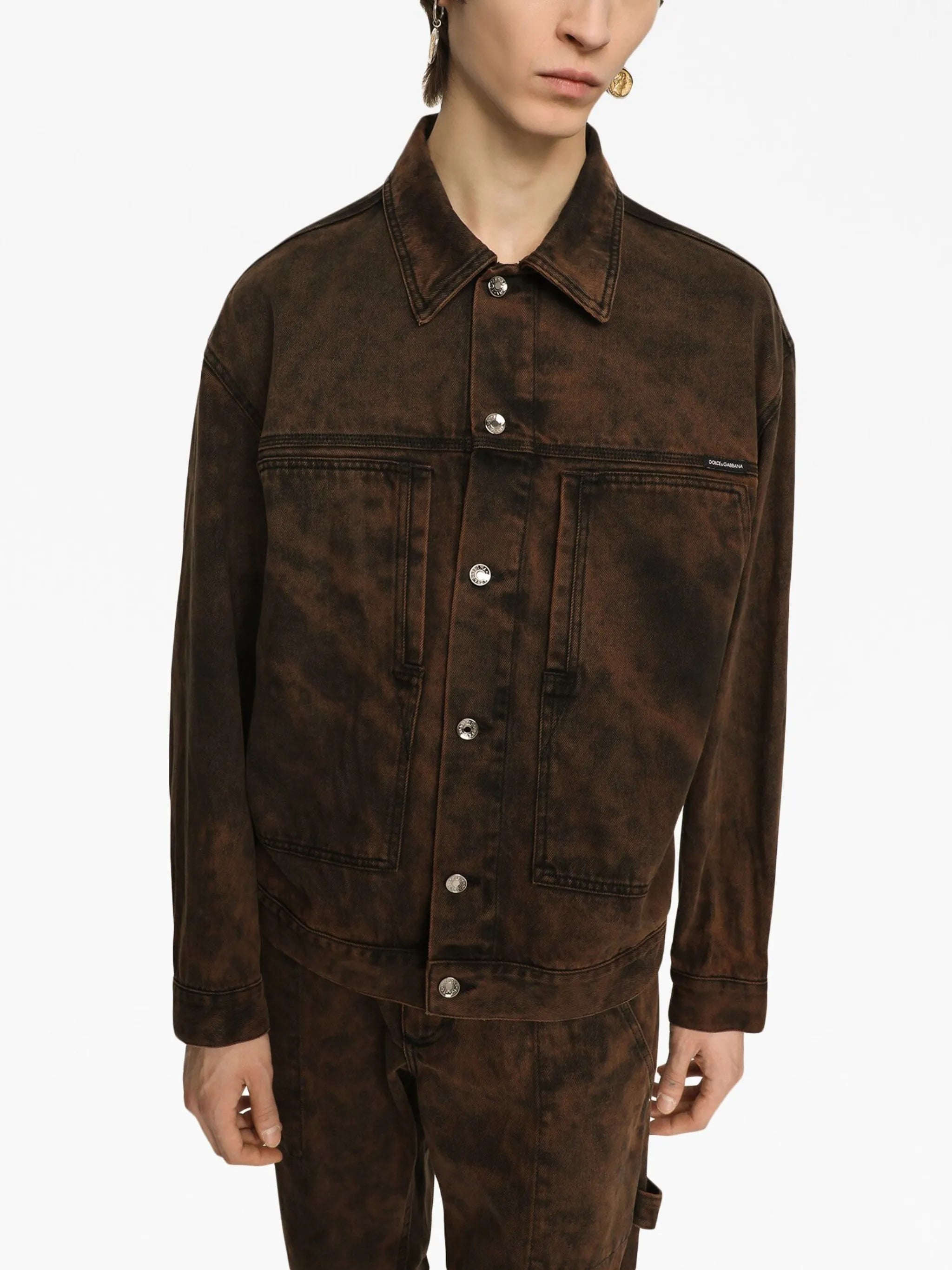 bleached denim jacket