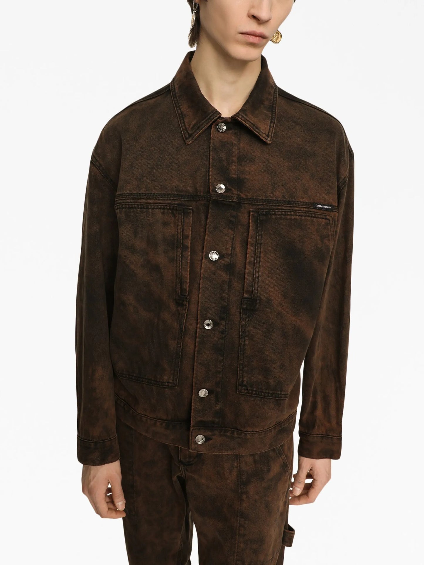 bleached denim jacket