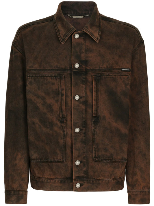 bleached denim jacket