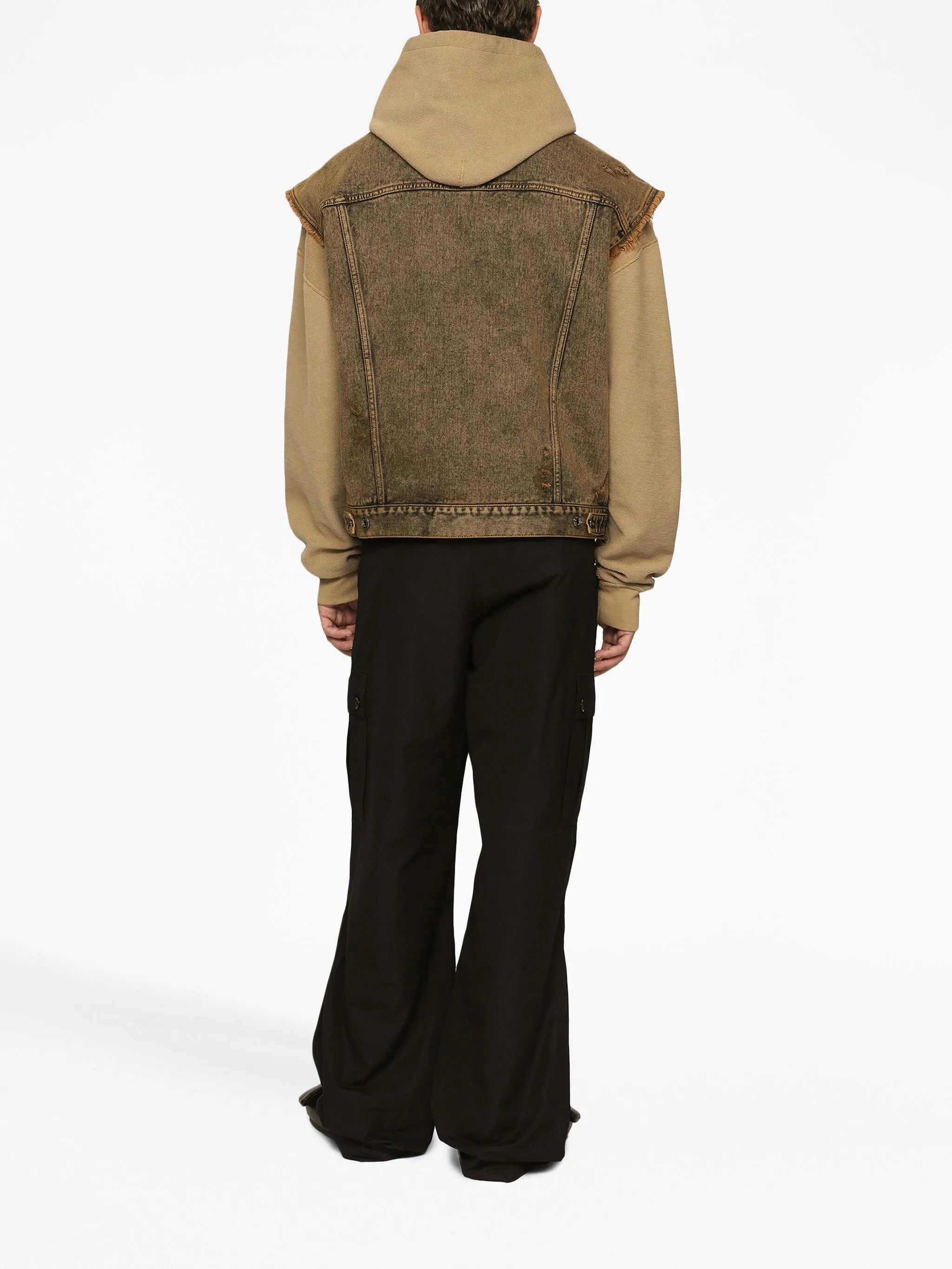 overdyed denim gilet