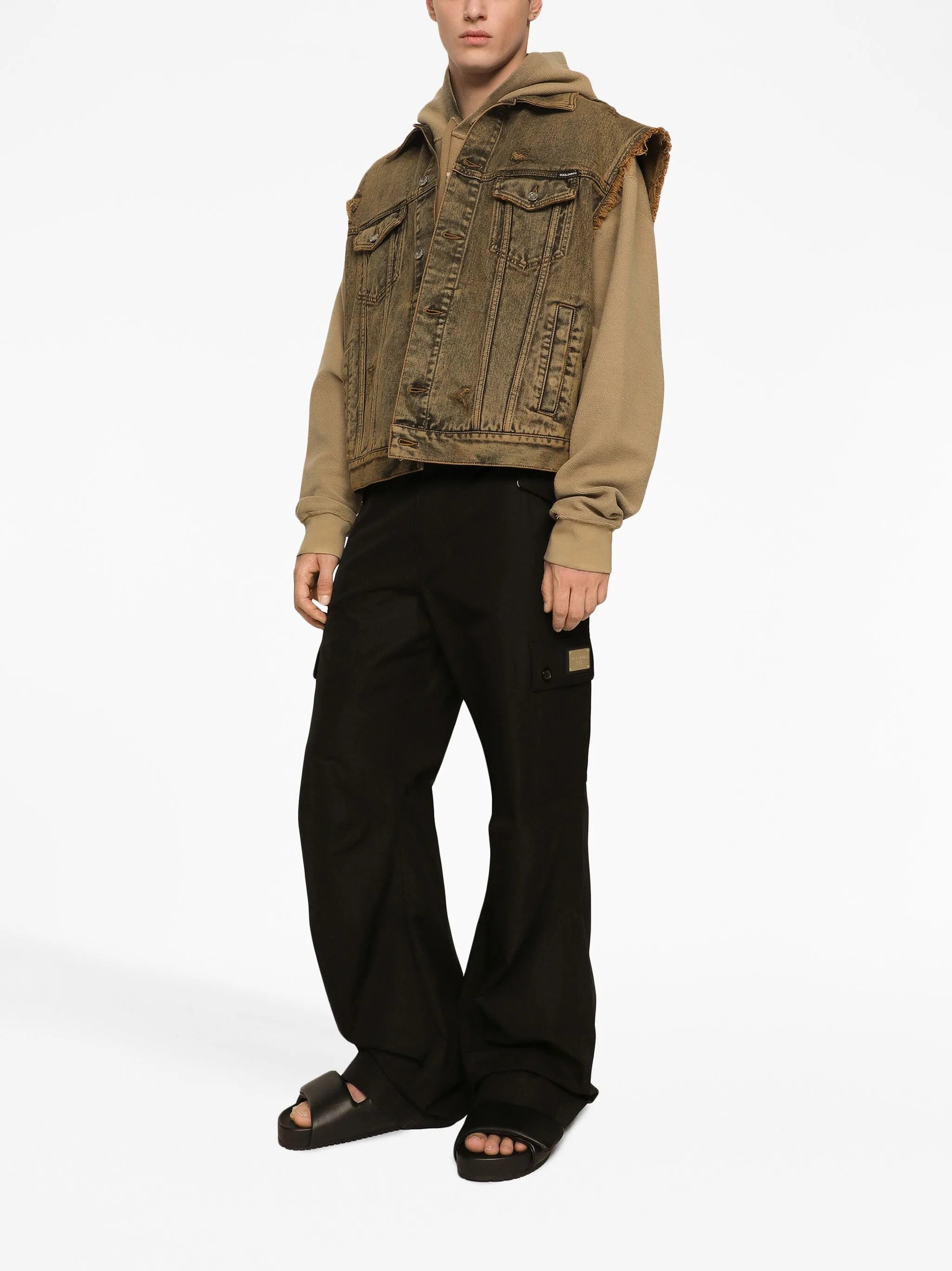 overdyed denim gilet