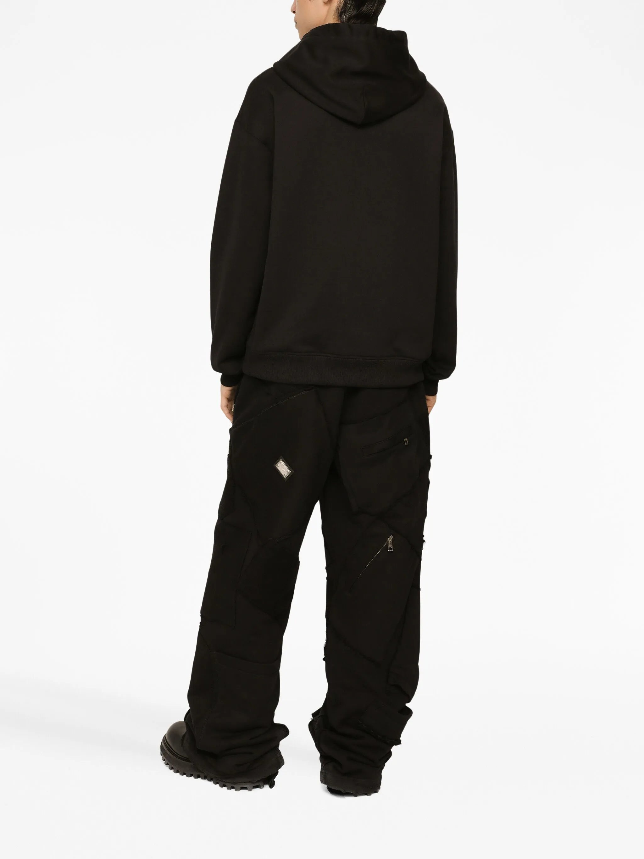 graphic-print cotton hoodie