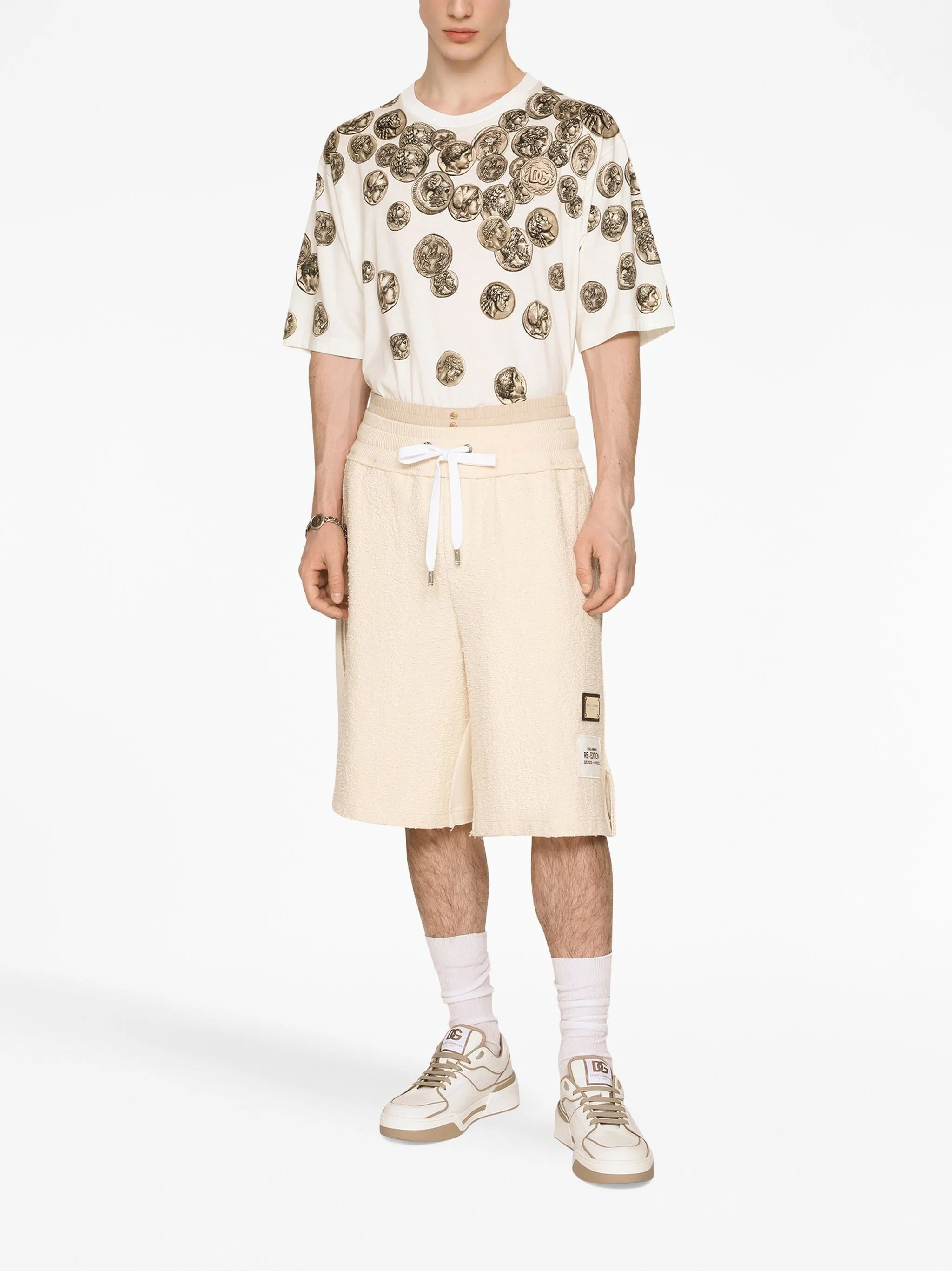 logo-patch terry-cloth shorts