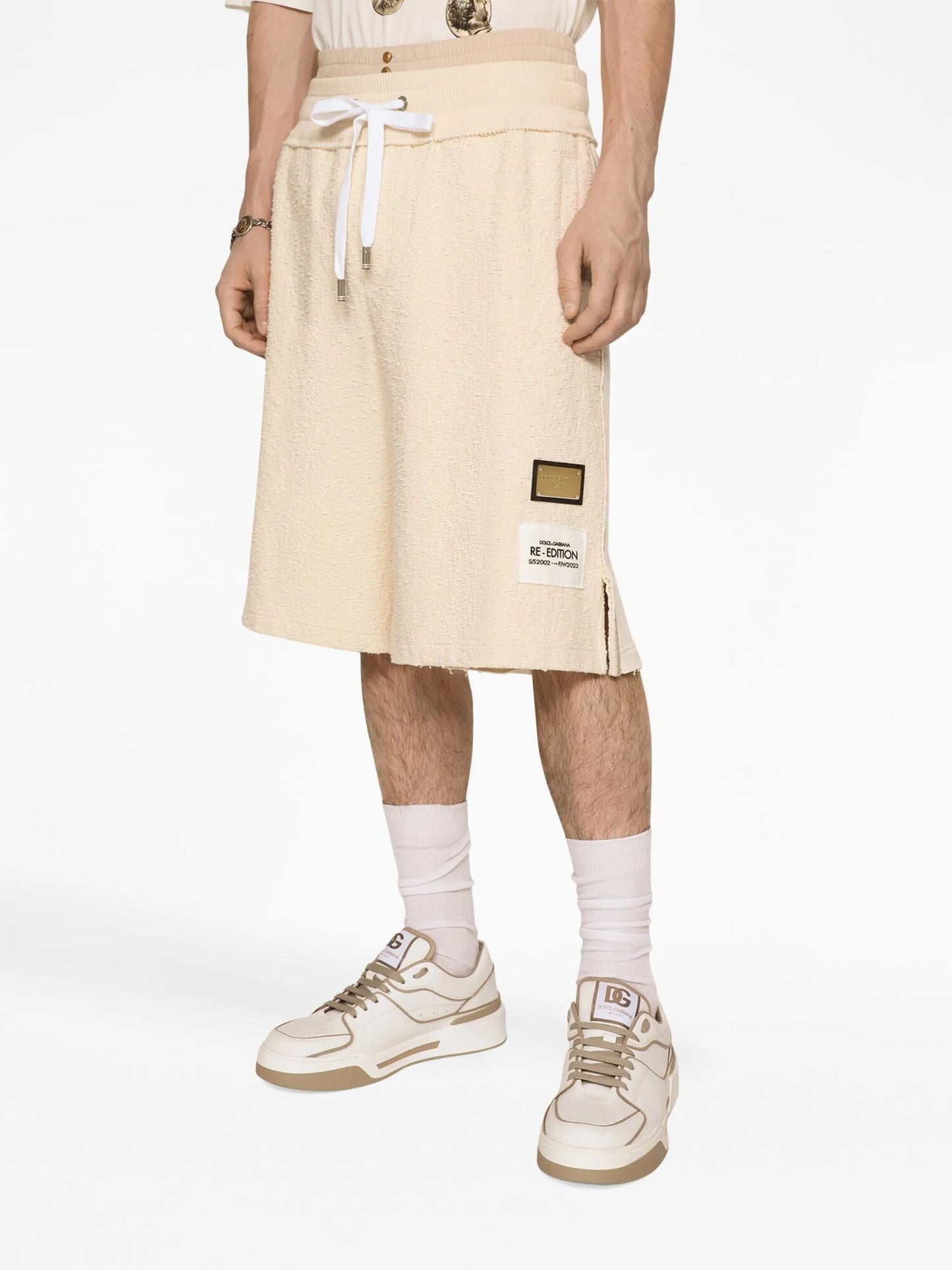 logo-patch terry-cloth shorts