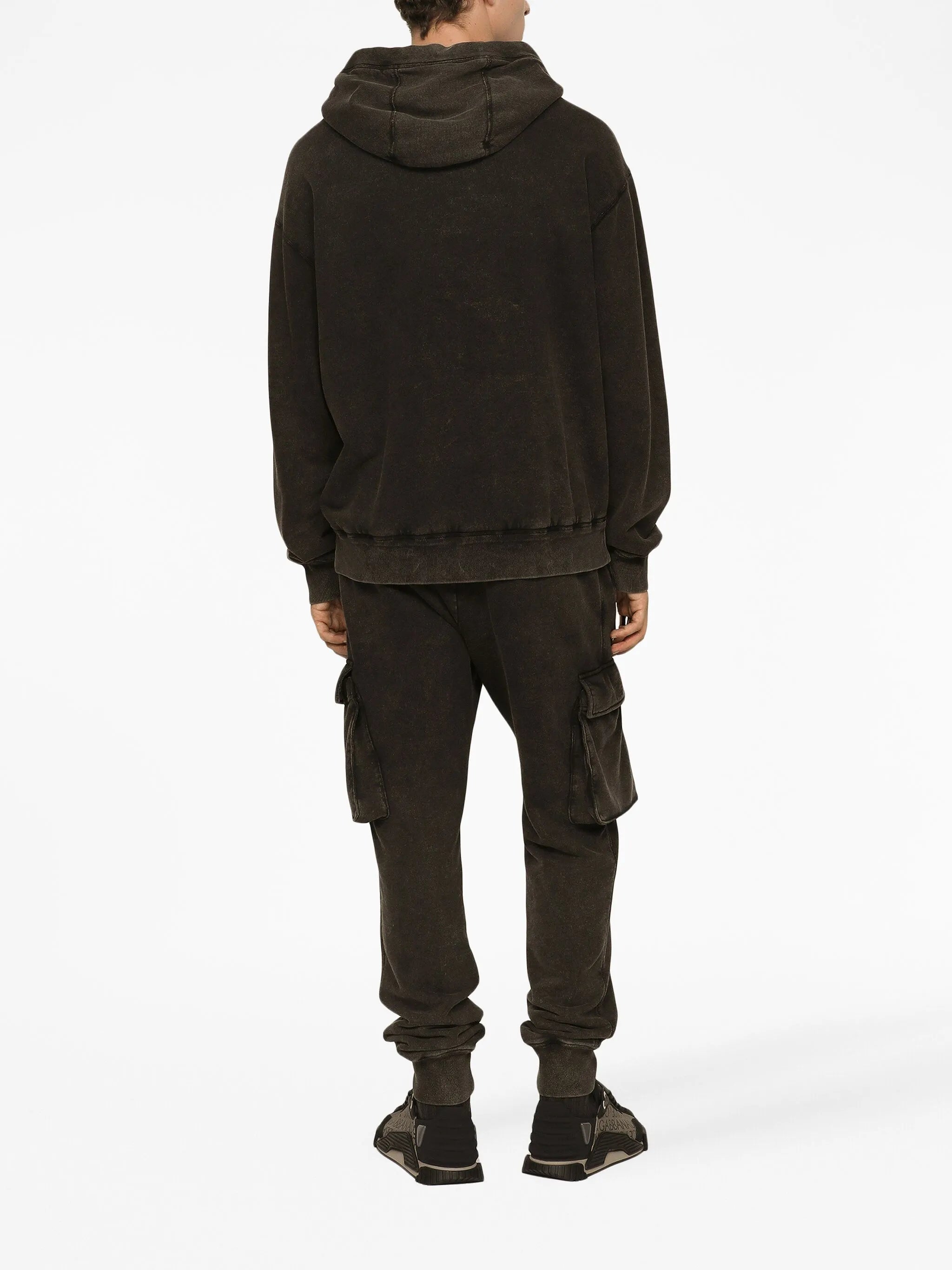 logo-patch tapered cargo trousers