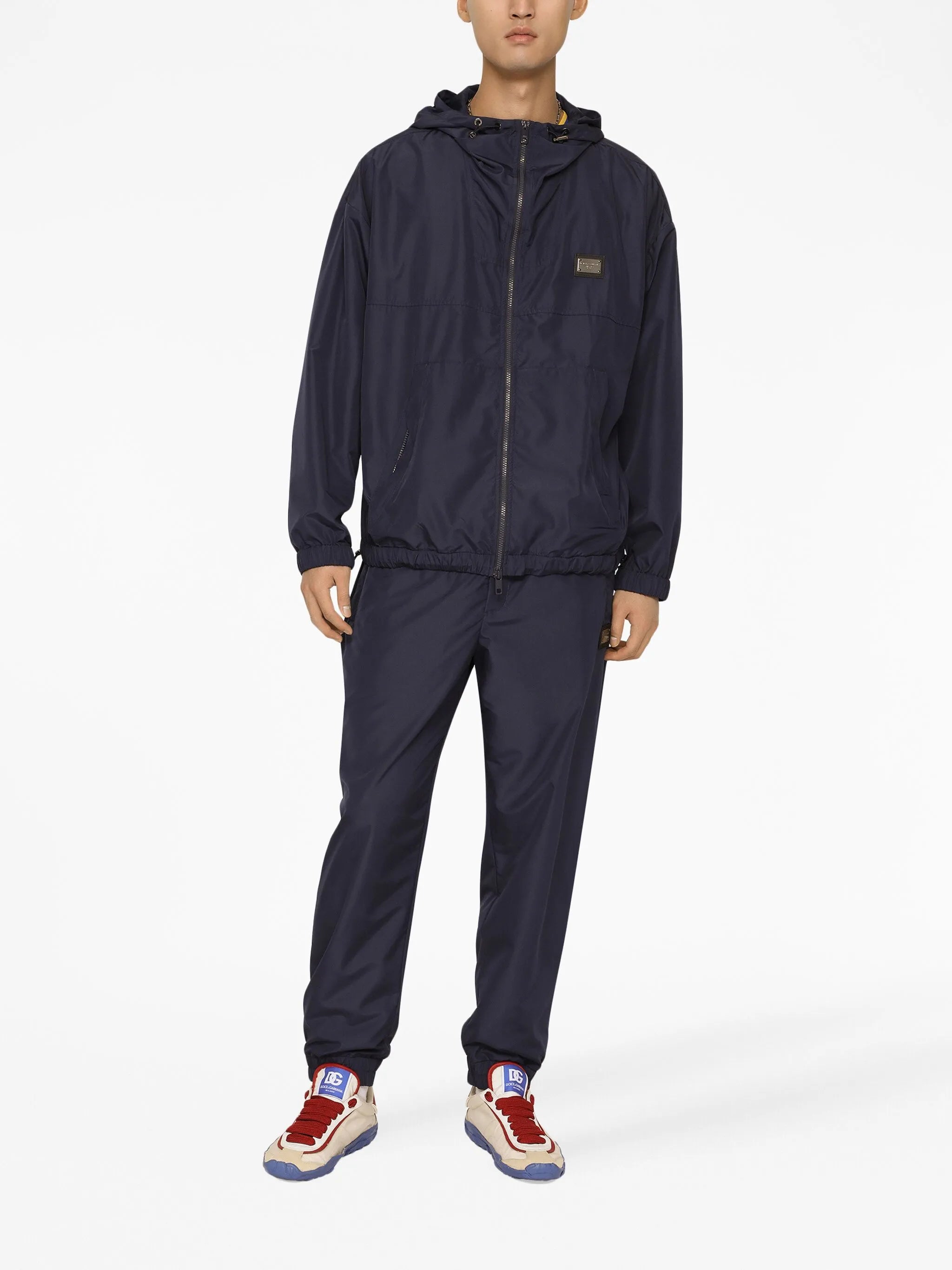 logo-plaque drawstring track pants