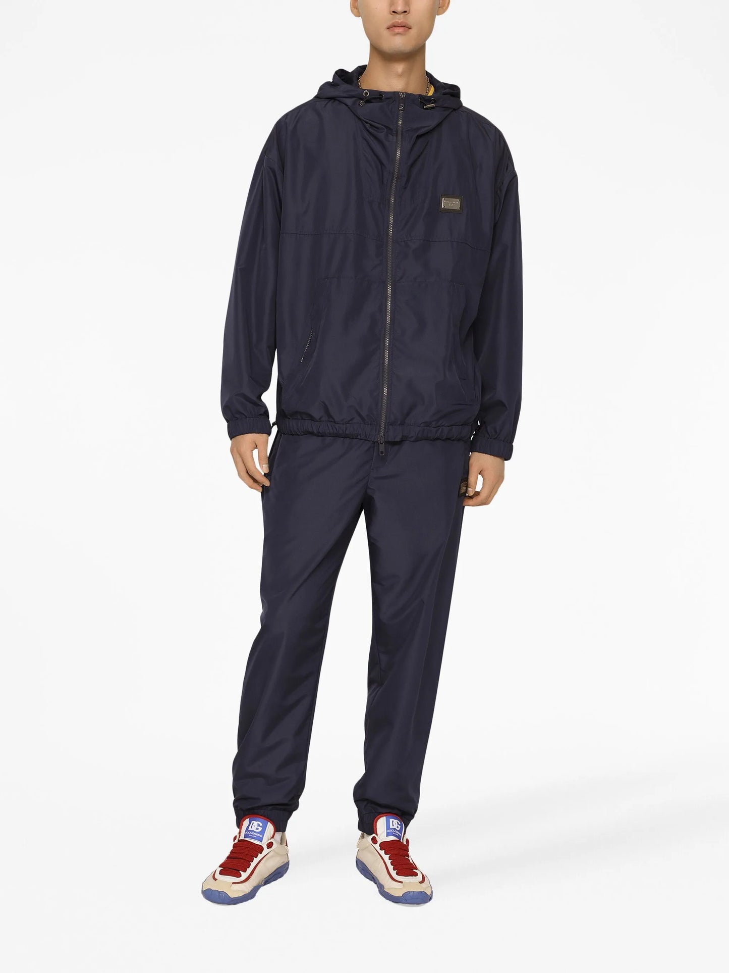 logo-plaque drawstring track pants