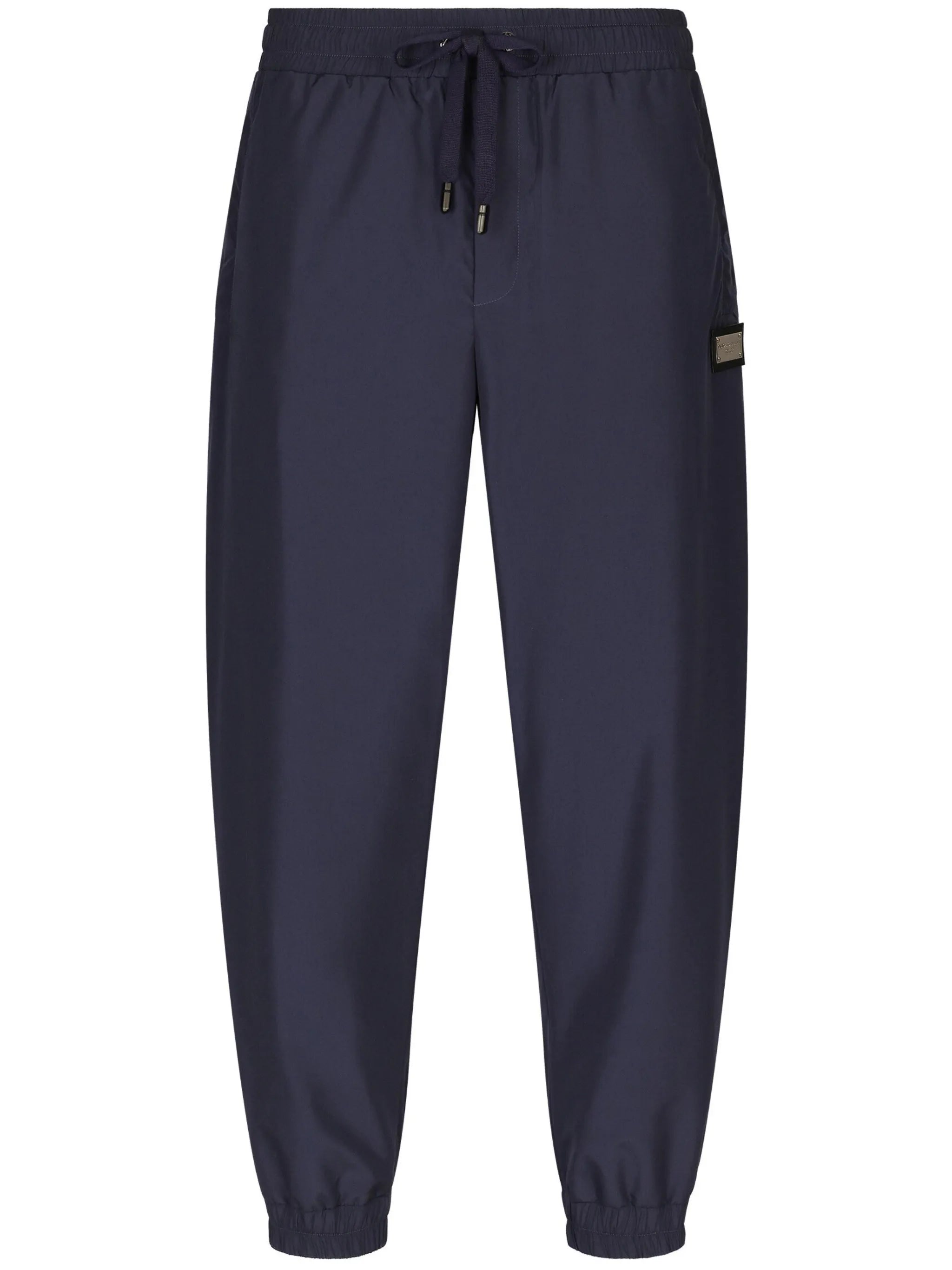 logo-plaque drawstring track pants