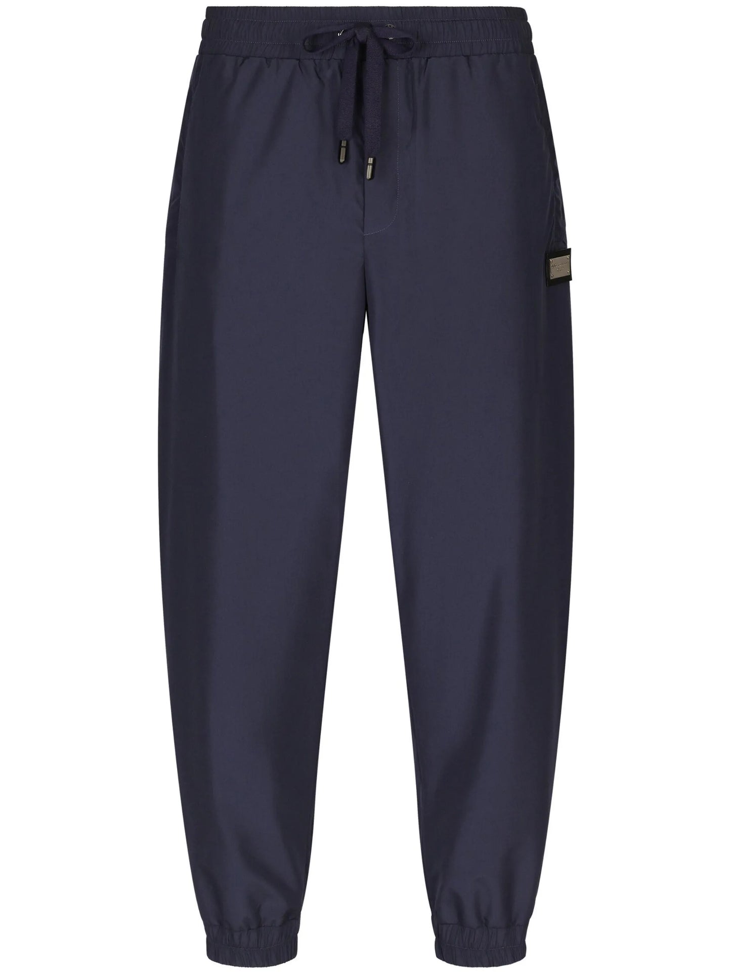 logo-plaque drawstring track pants