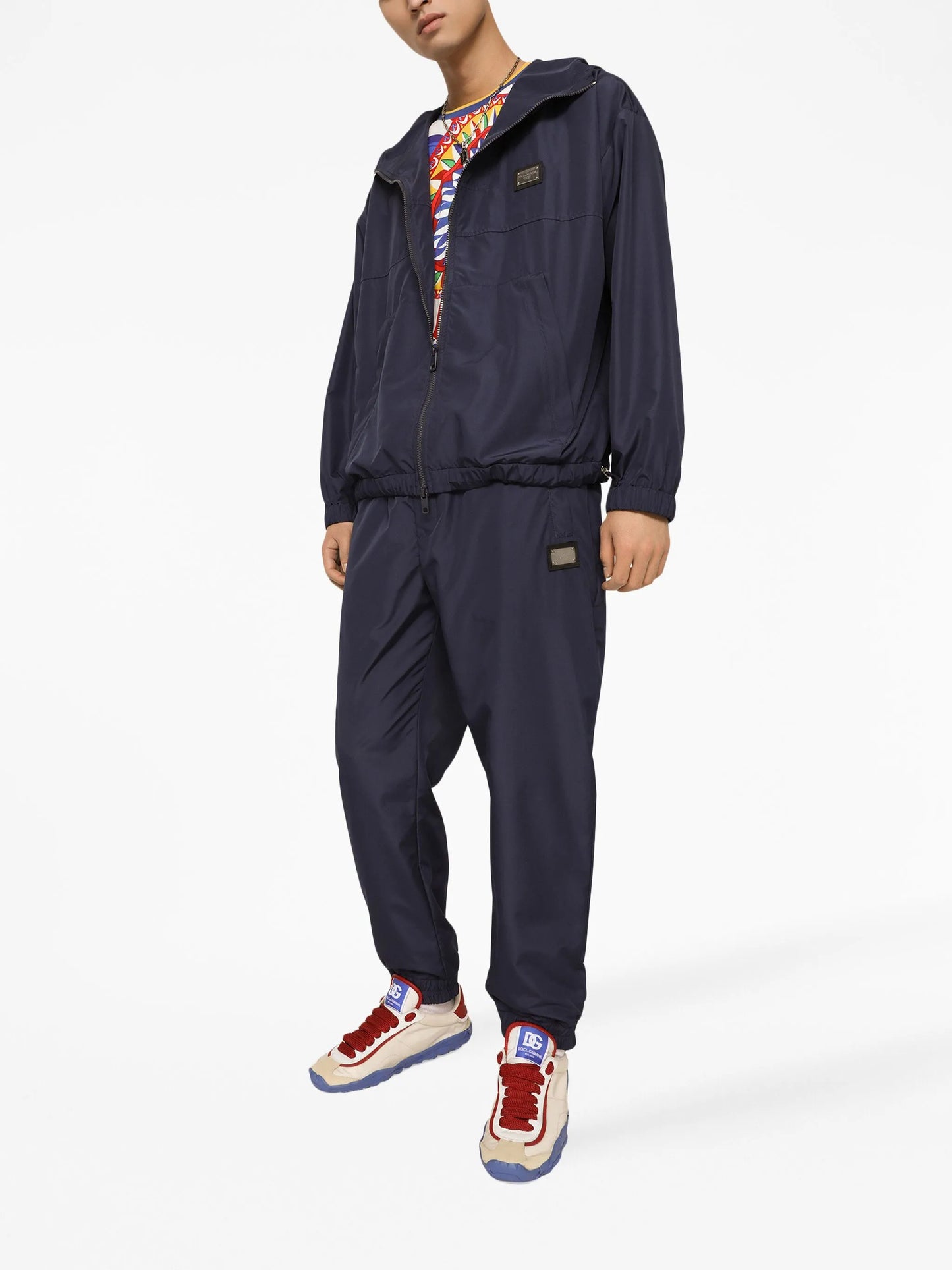 logo-plaque drawstring track pants