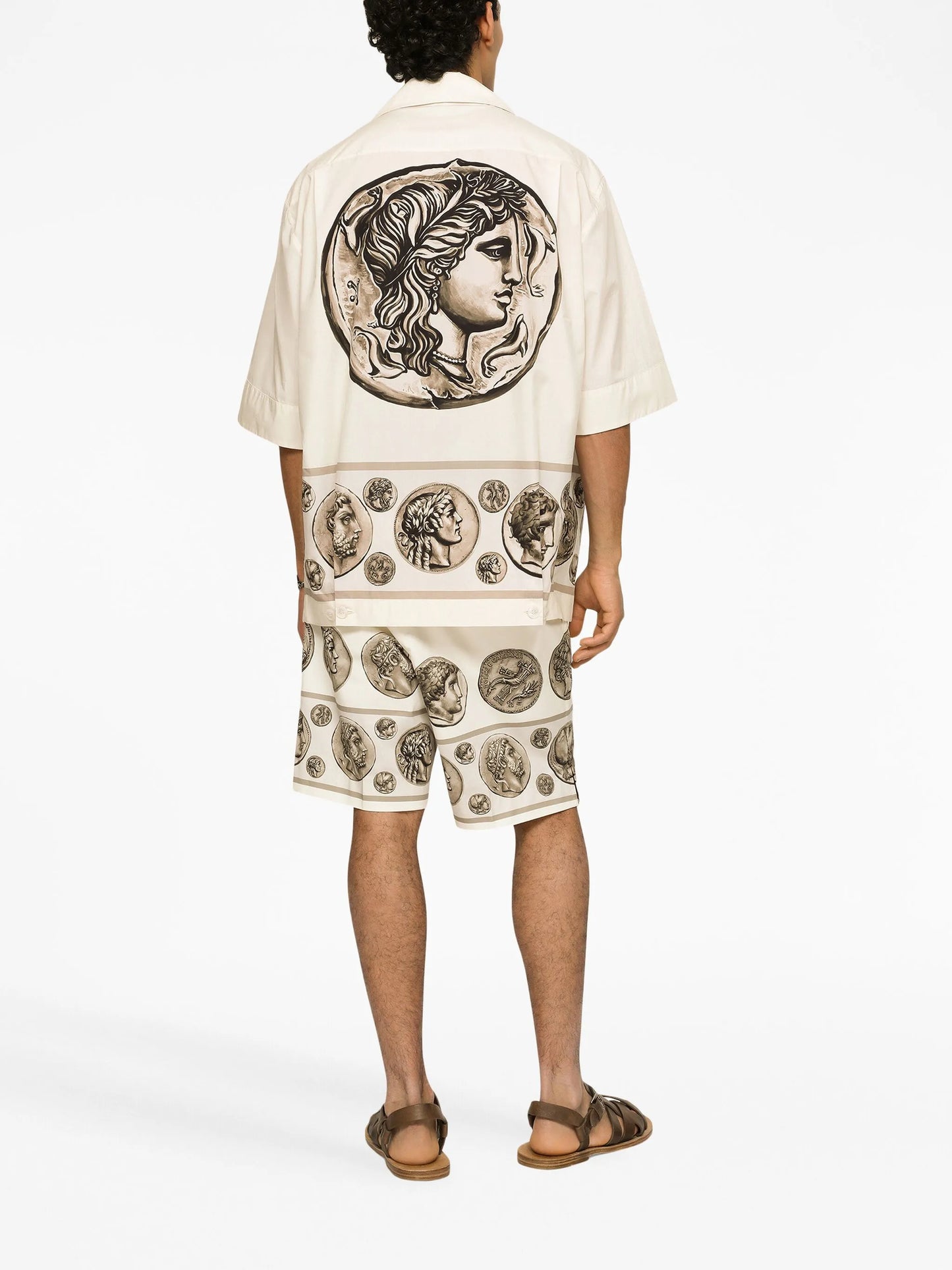 coin-print tailored shorts