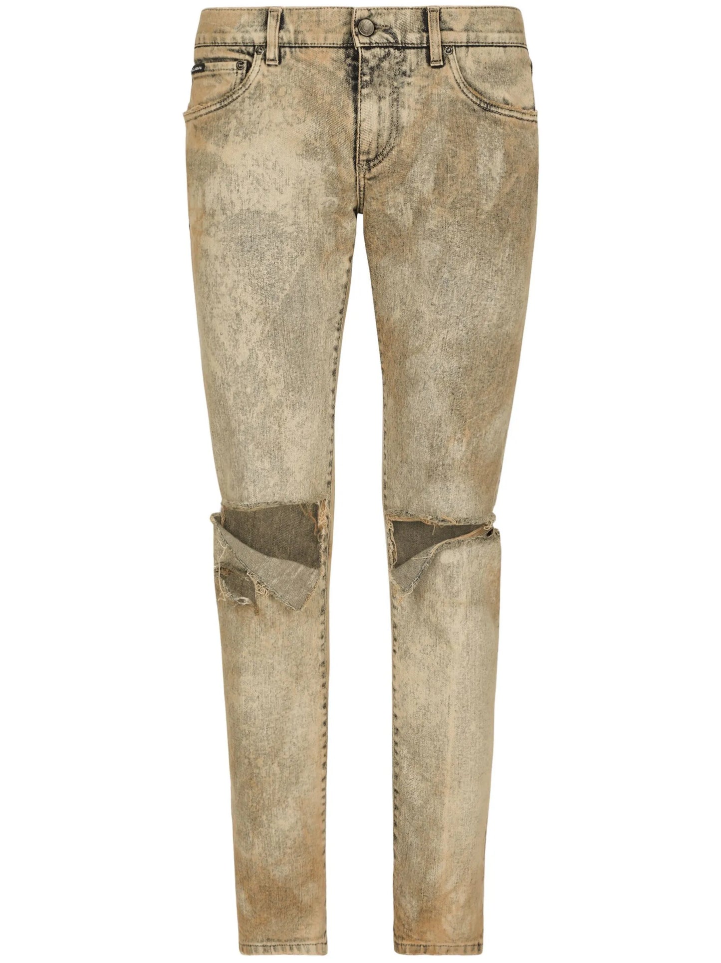 ripped slim-fit jeans