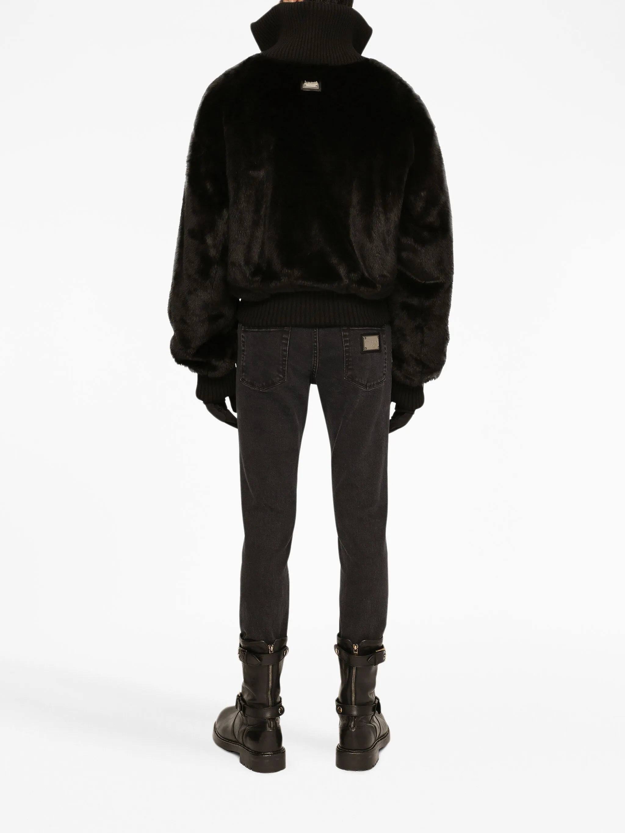 logo-patch cotton jeans