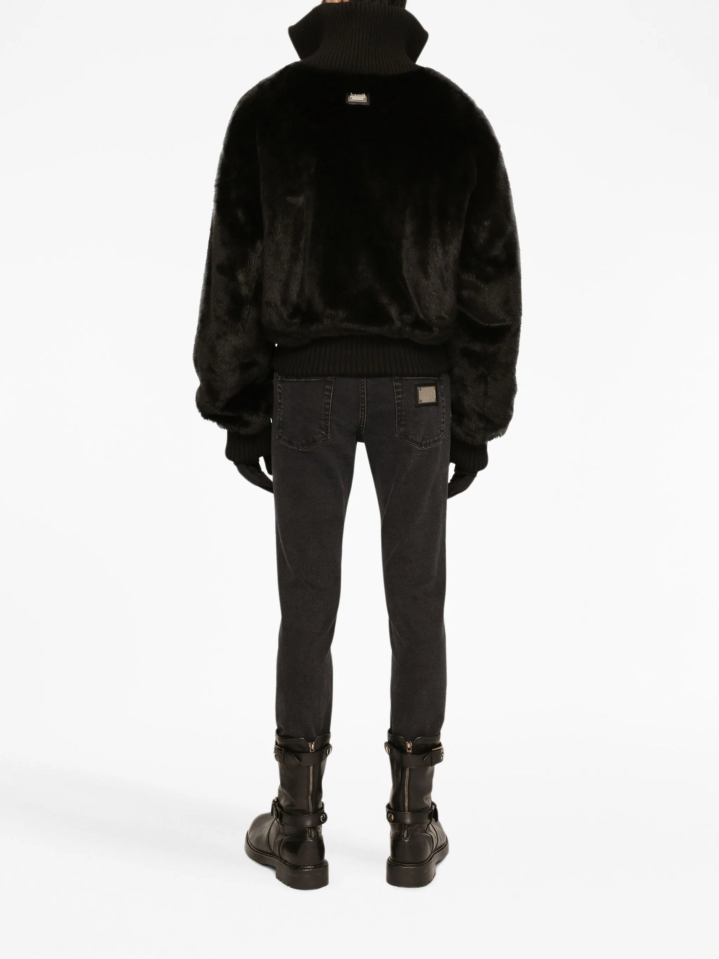logo-patch cotton jeans