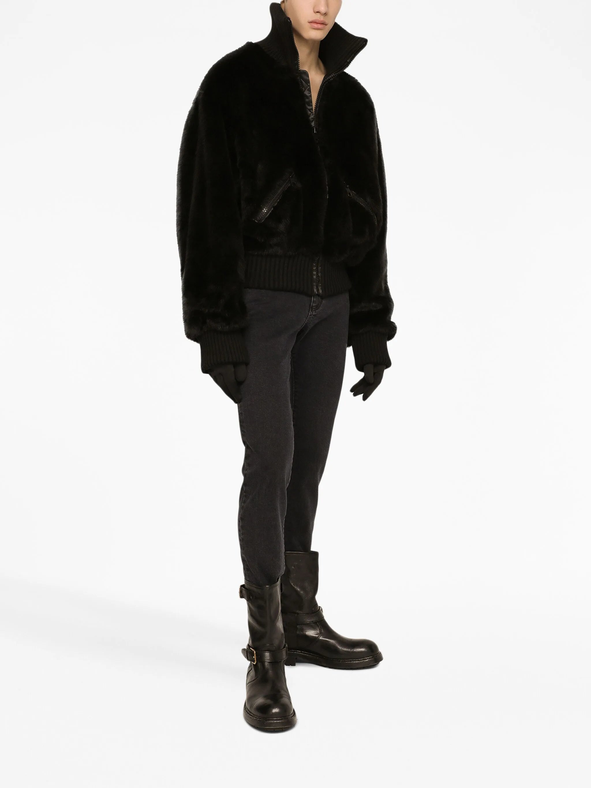 logo-patch cotton jeans